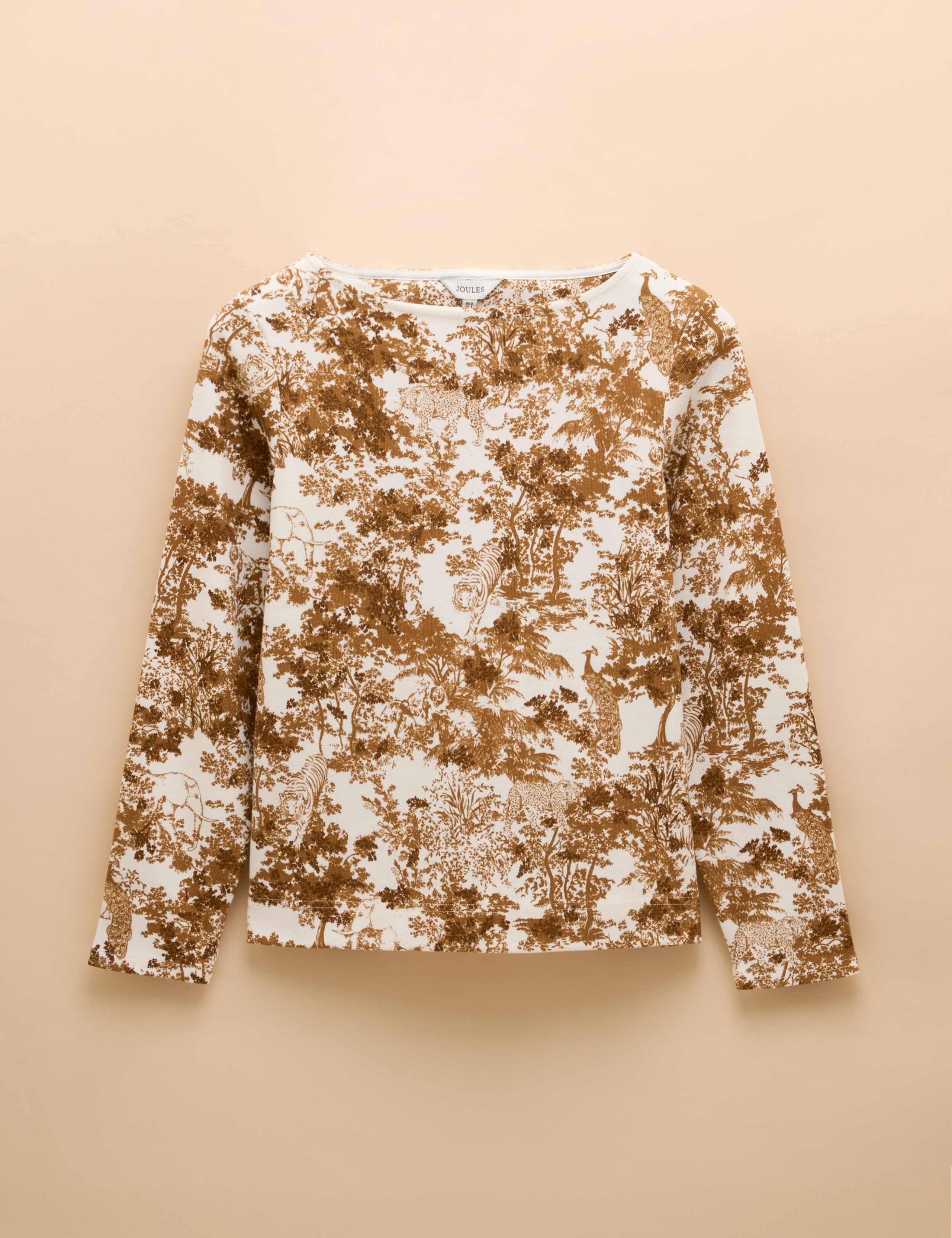 Pure Cotton Printed Slash Neck Top 2 of 7
