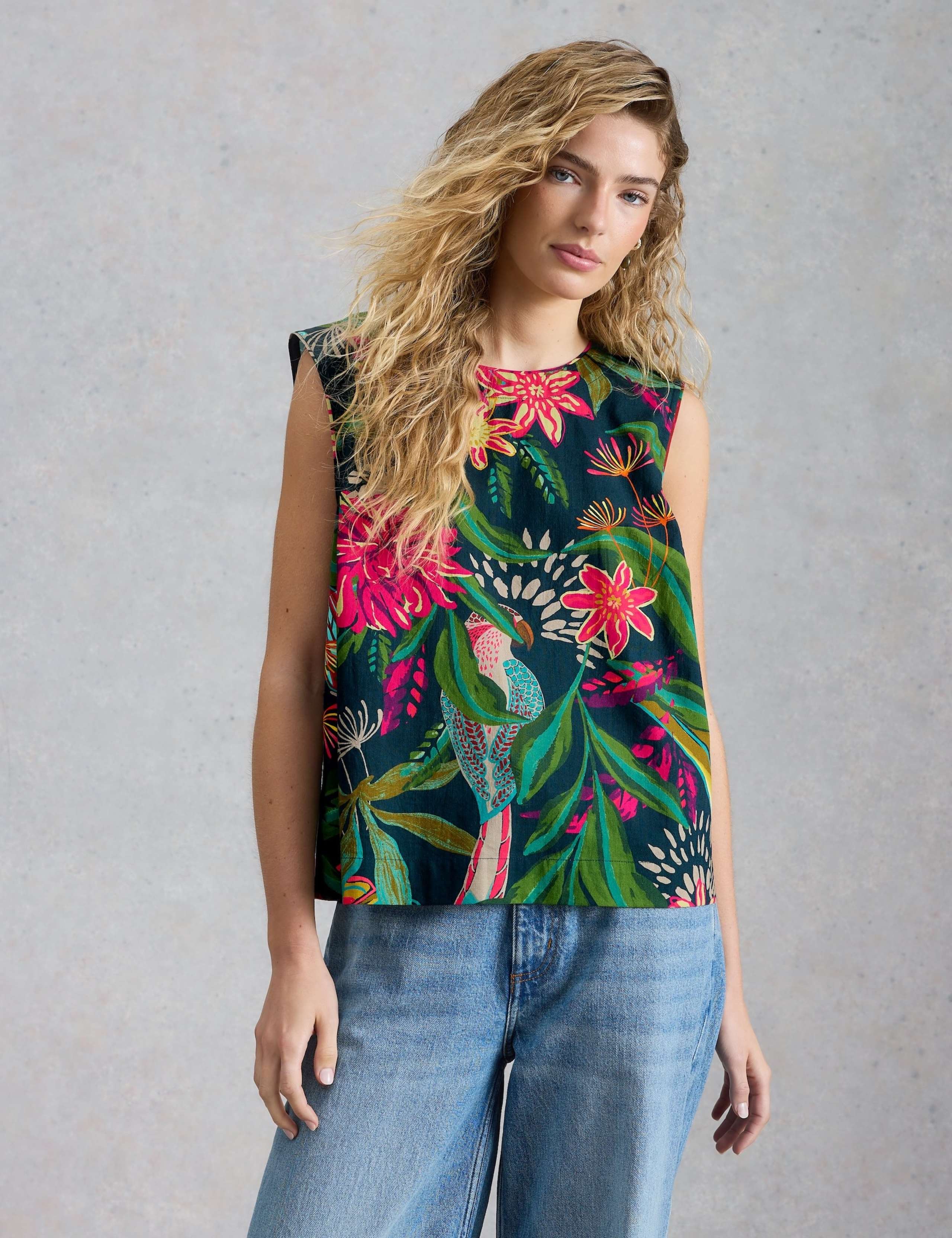 Pure Cotton Printed Vest 1 of 6
