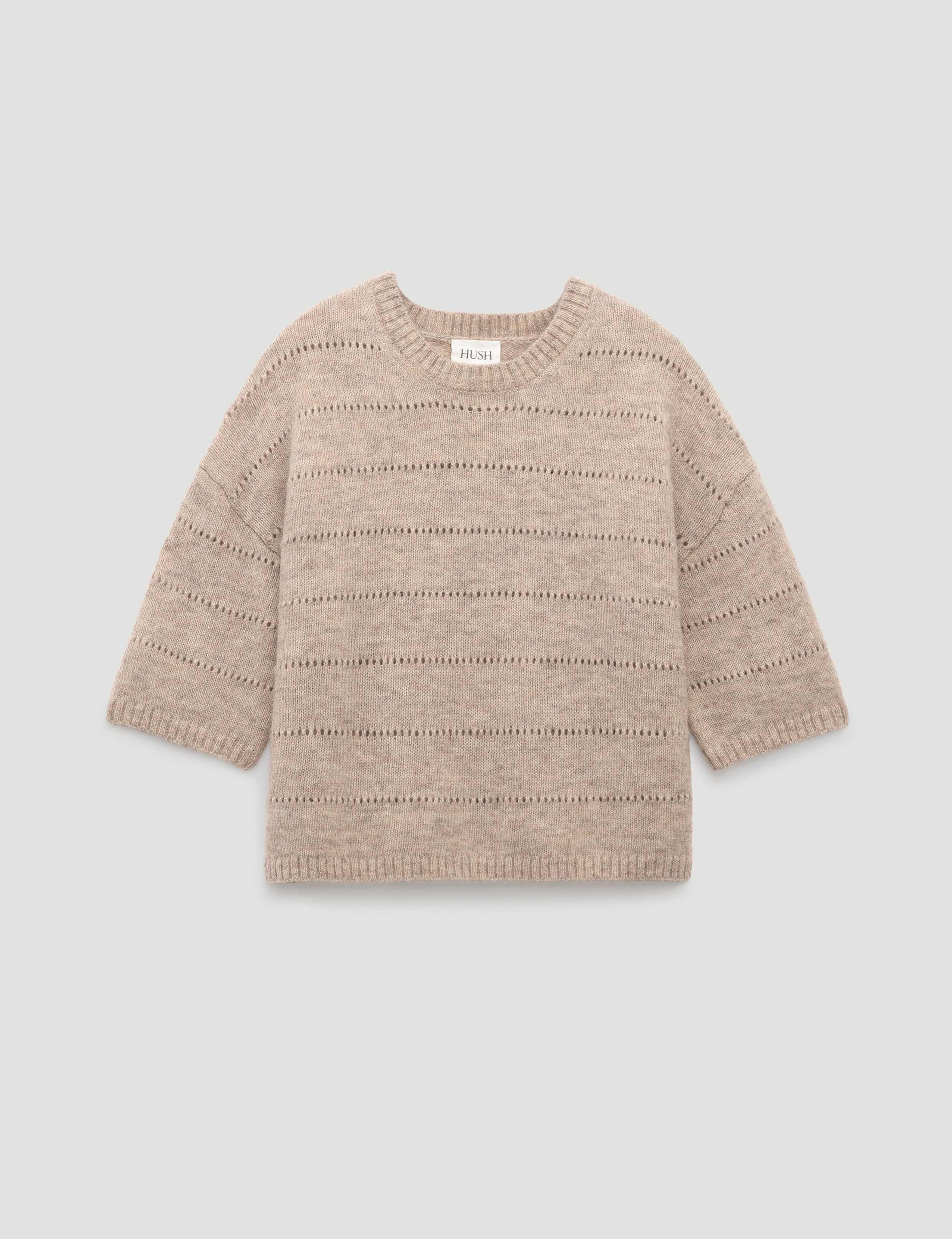 Alpaca Blend Pointelle Crew Neck Jumper 2 of 6