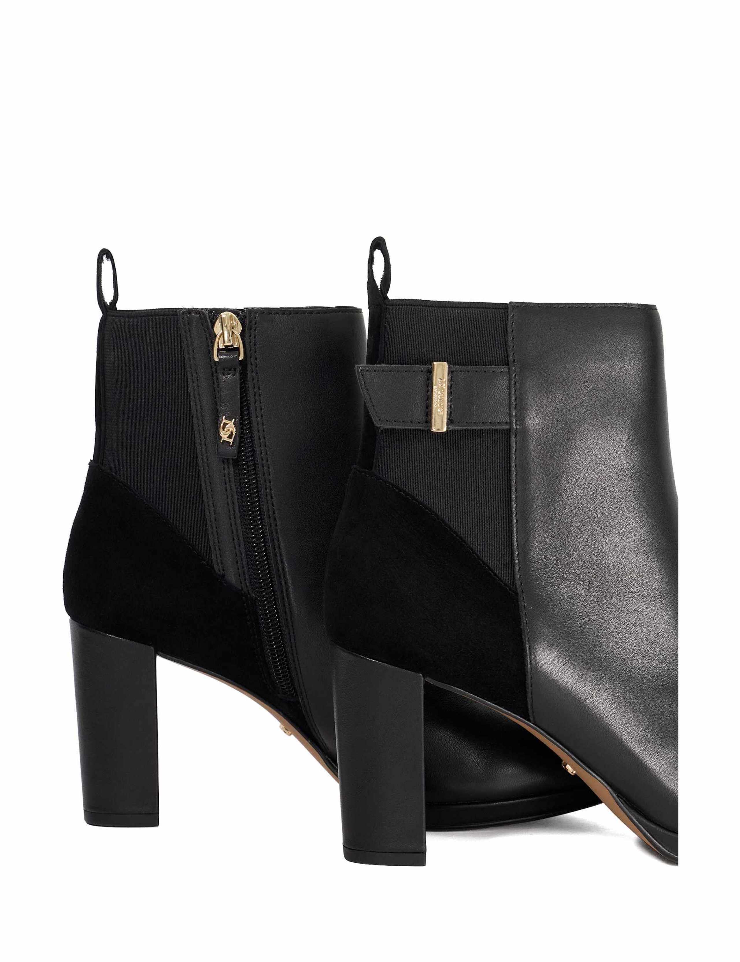 Leather Buckle Block Heel Ankle Boots 5 of 5