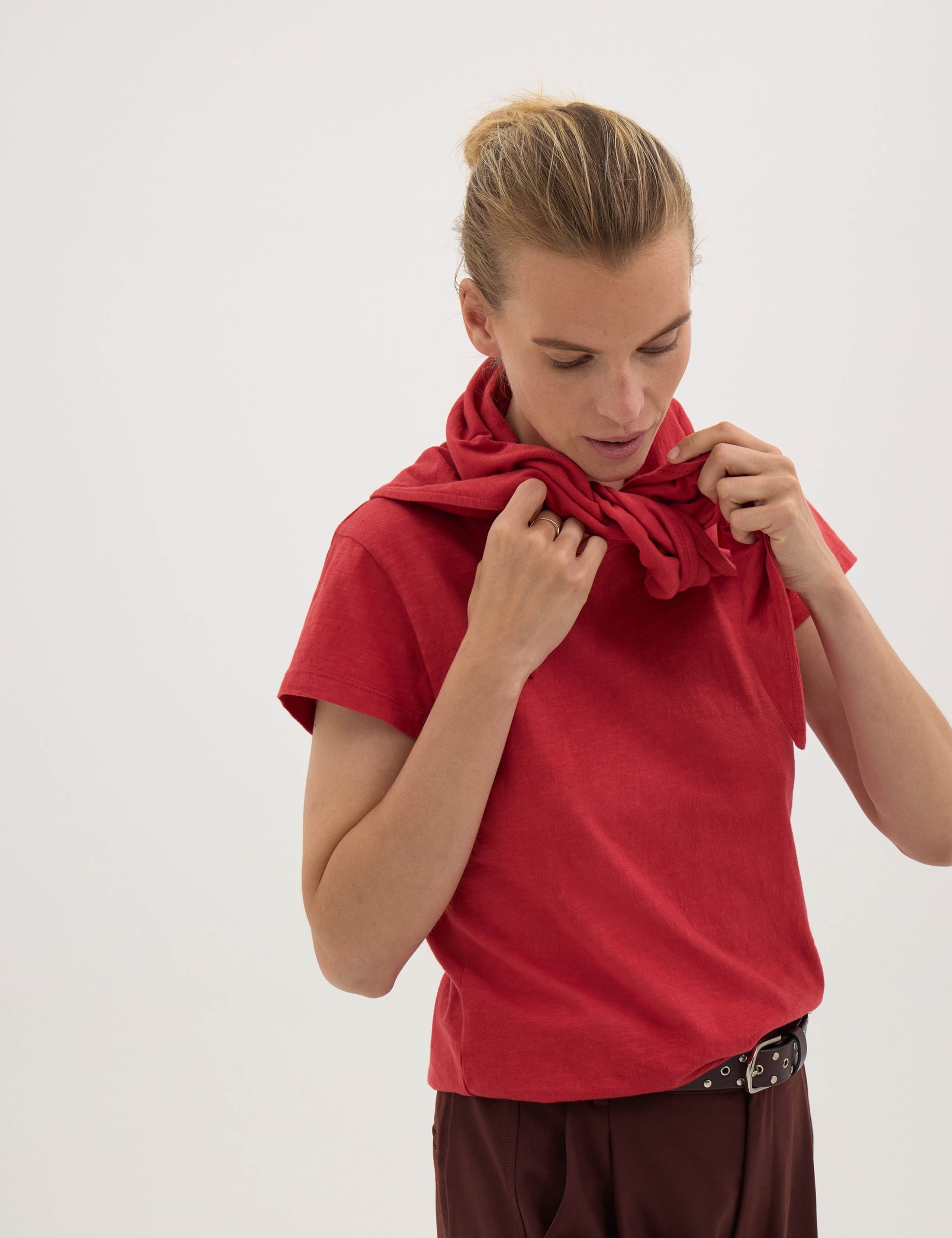 Pure Cotton Slim Fit Top with Scarf 5 of 6