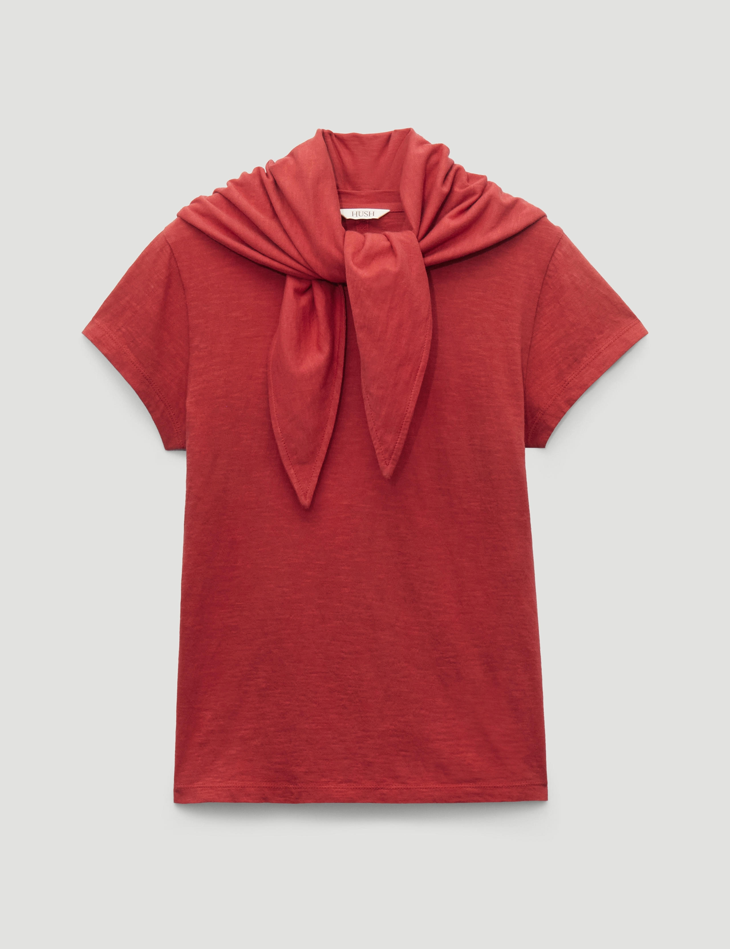 Pure Cotton Slim Fit Top with Scarf 2 of 6