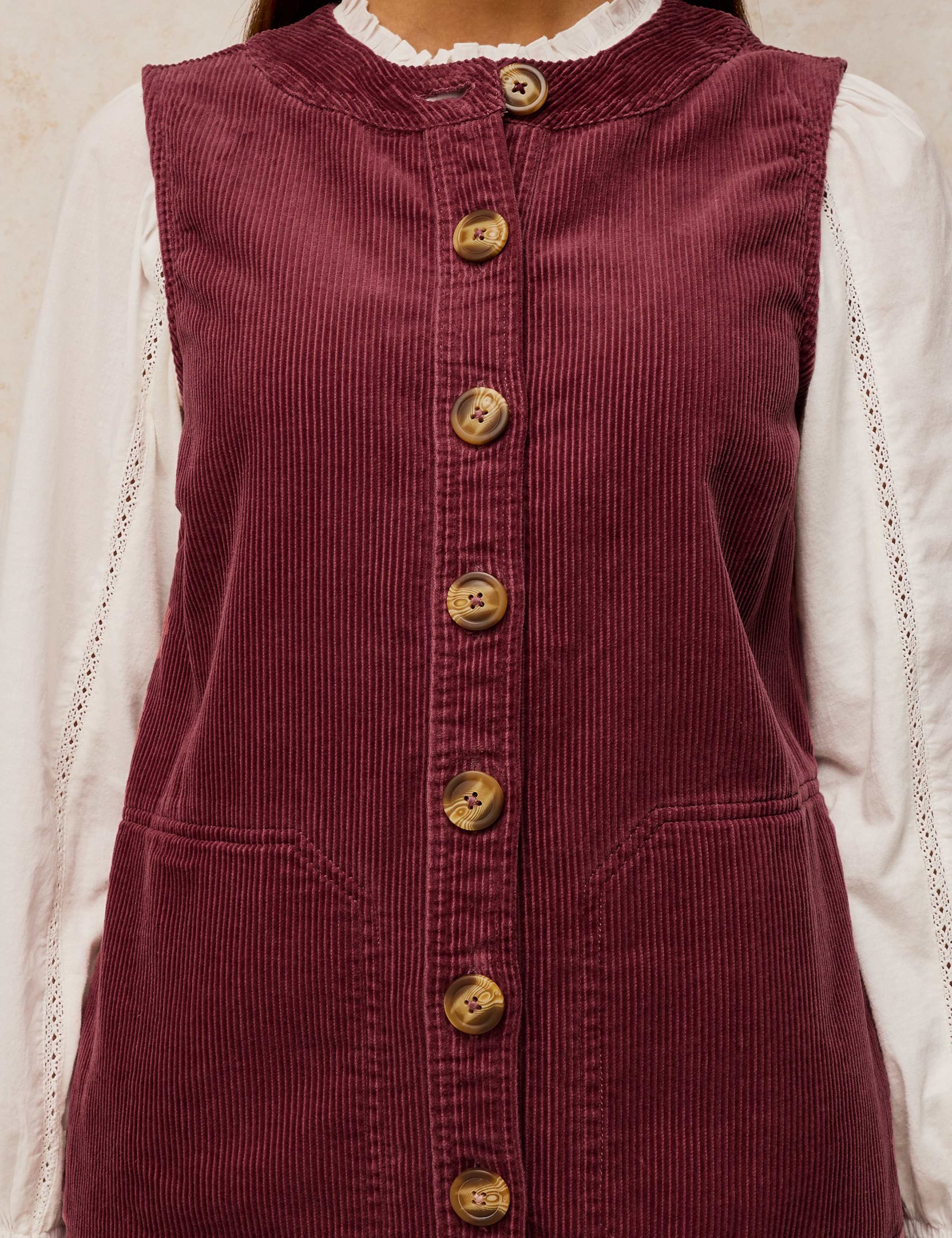 Cord Crew Neck Mini Shift Dress 5 of 6