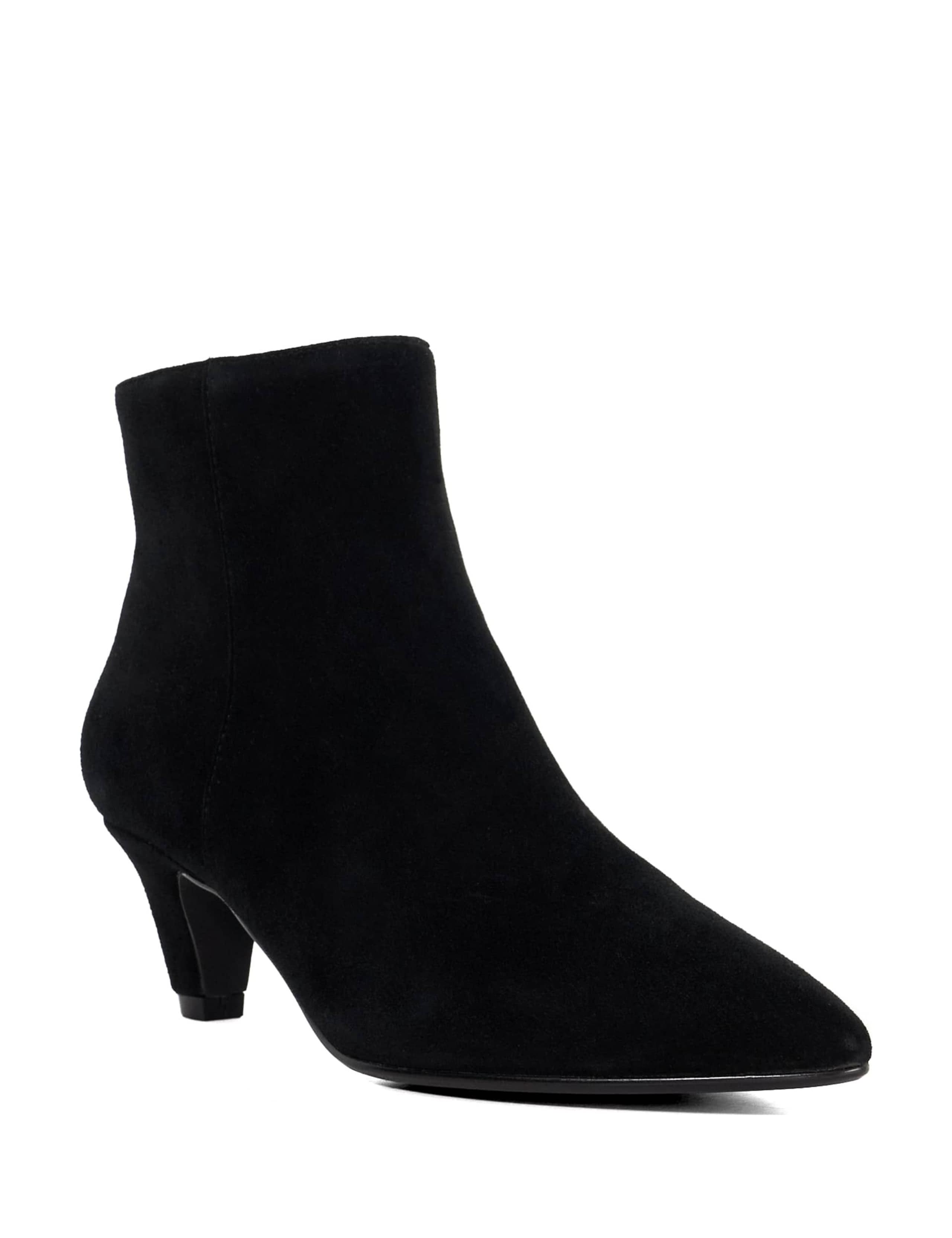 Suede Kitten Heel Pointed Ankle Sock Boots 3 of 5