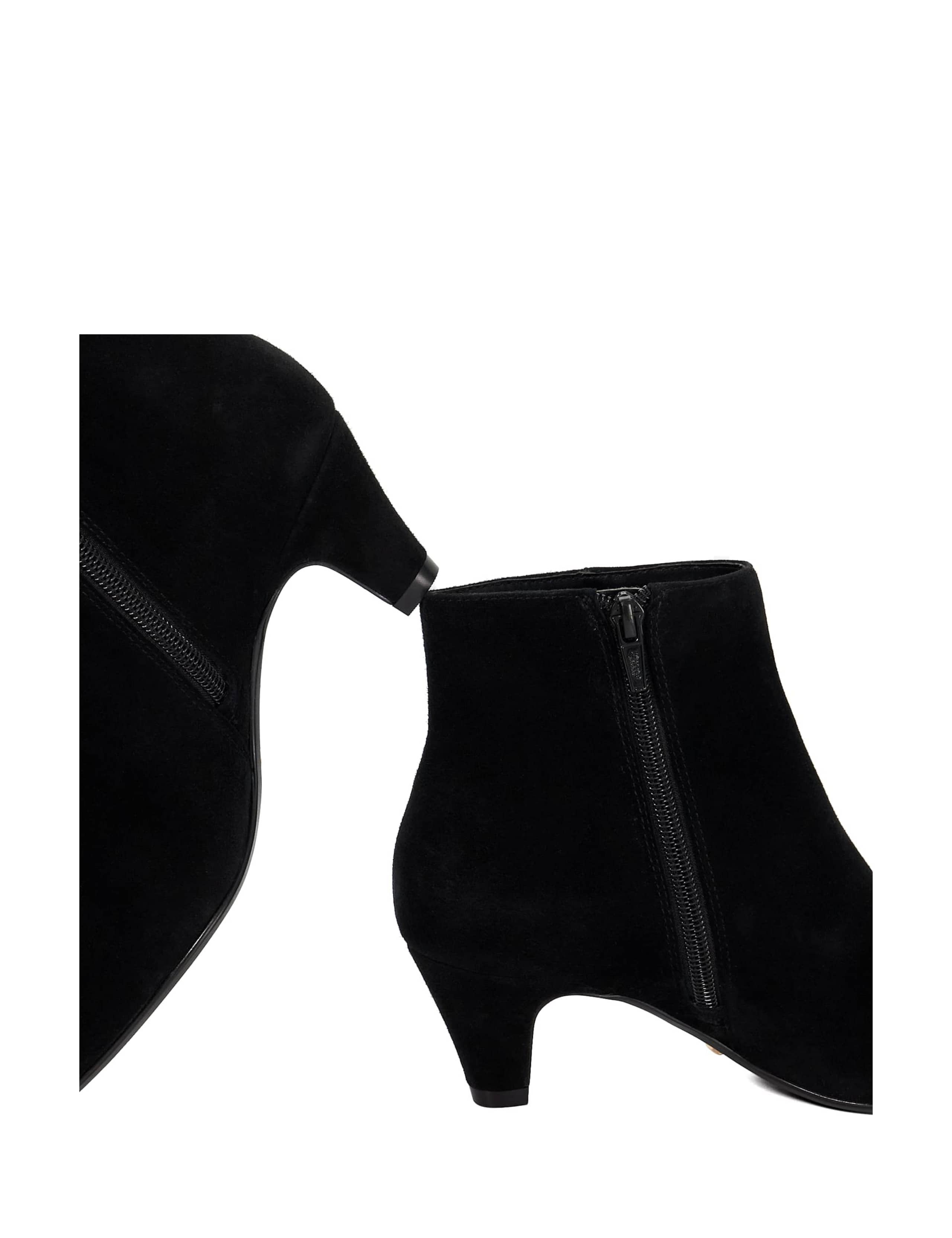 Suede Kitten Heel Pointed Ankle Sock Boots 5 of 5