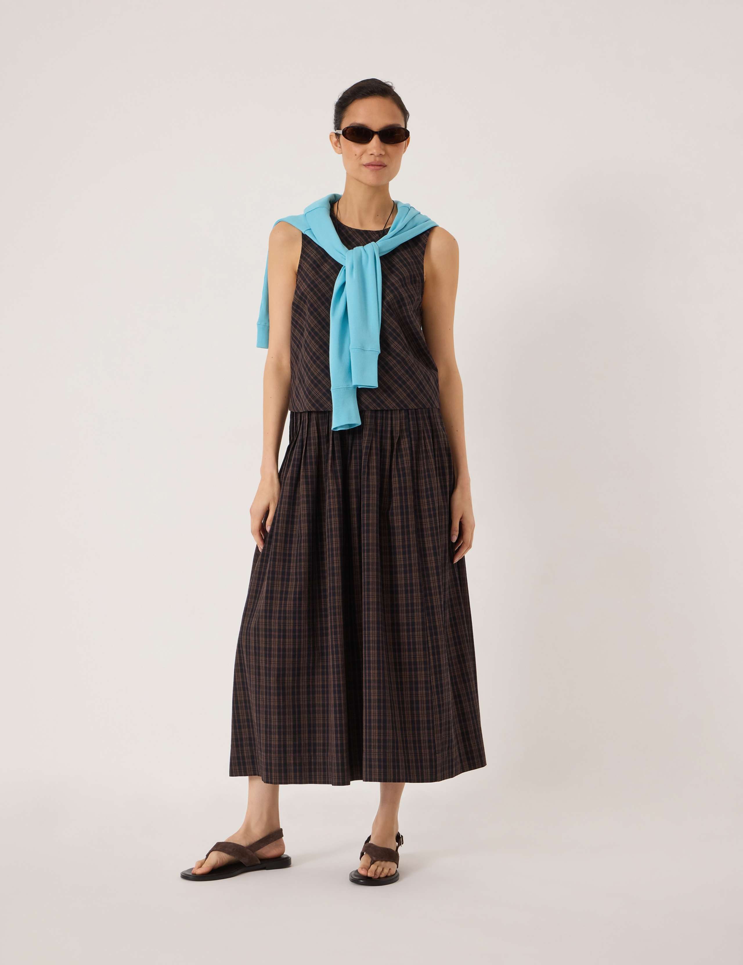 Pure Cotton Checked Shell Top 3 of 5