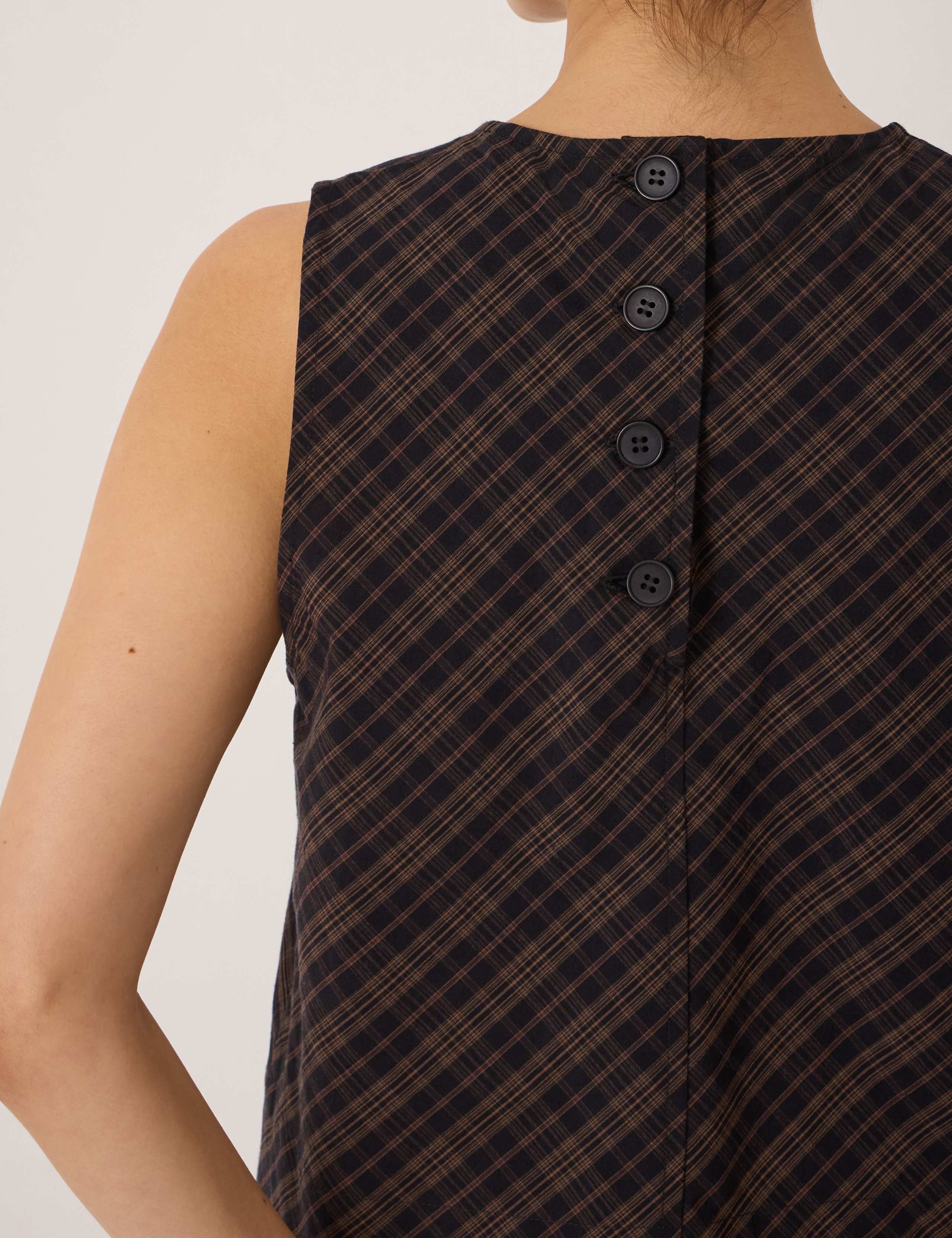 Pure Cotton Checked Shell Top 4 of 5