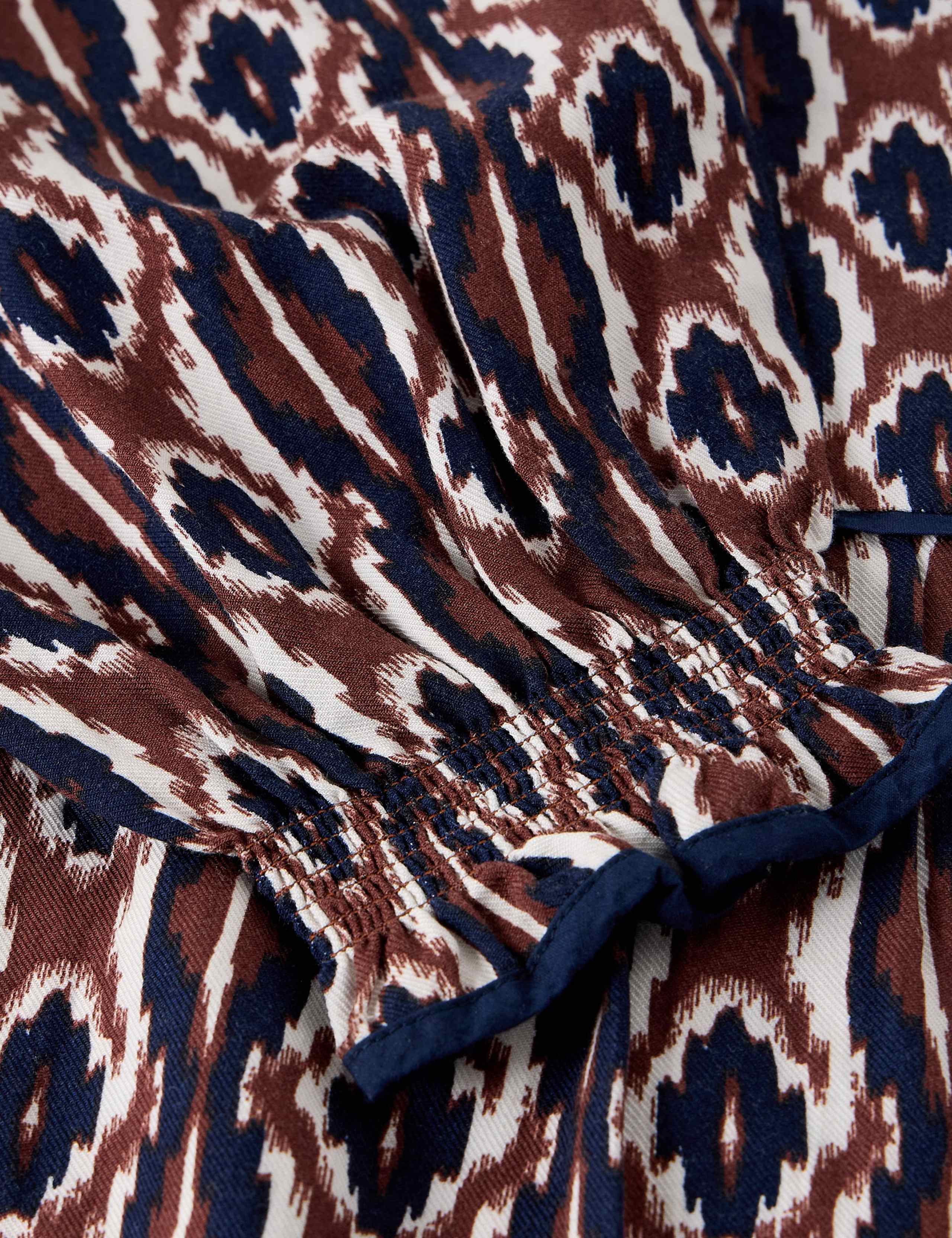 Printed Notch Neck Knee Length Swing Dress 7 of 7