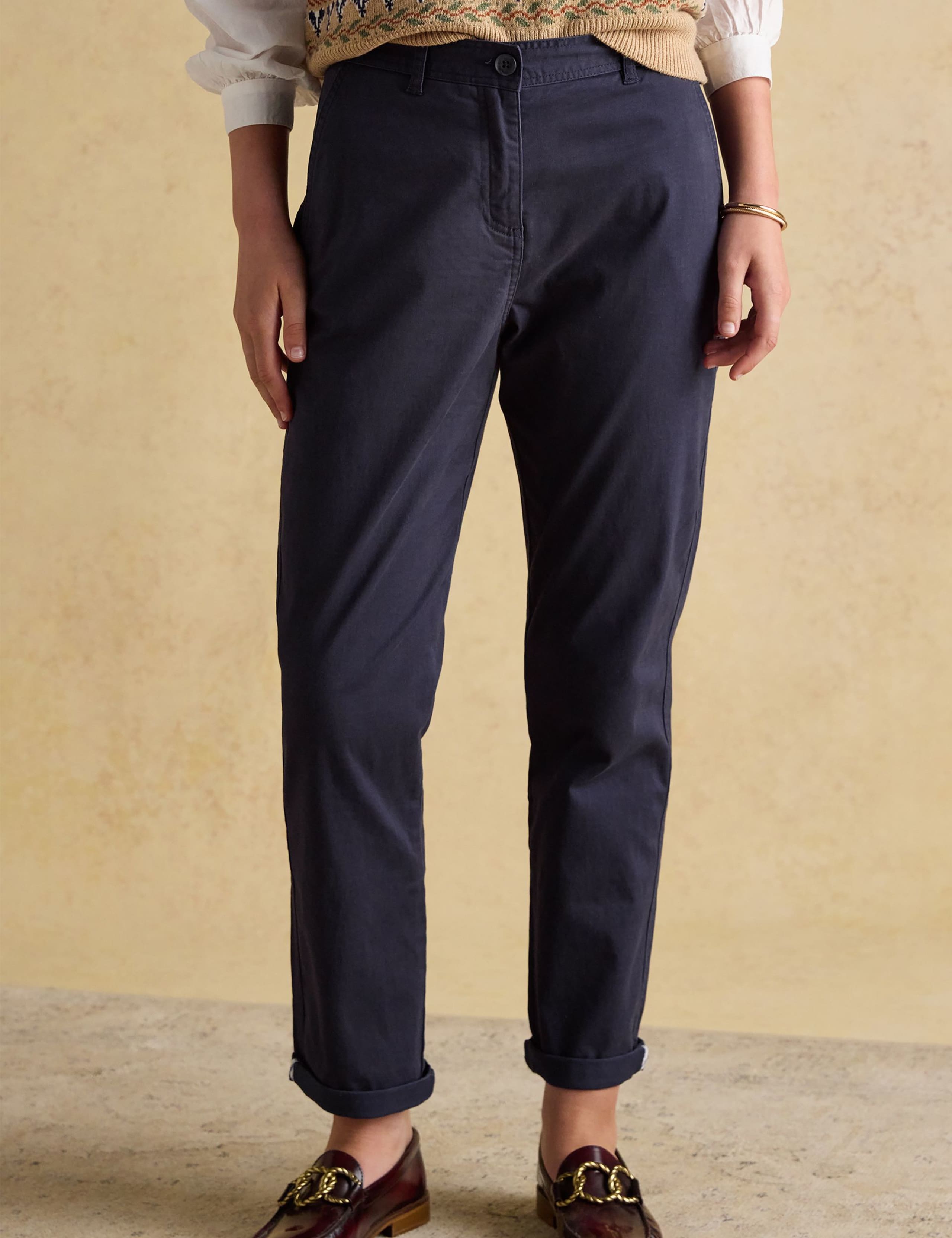 Cotton Rich Brushed Straight Leg Chinos 2 of 6