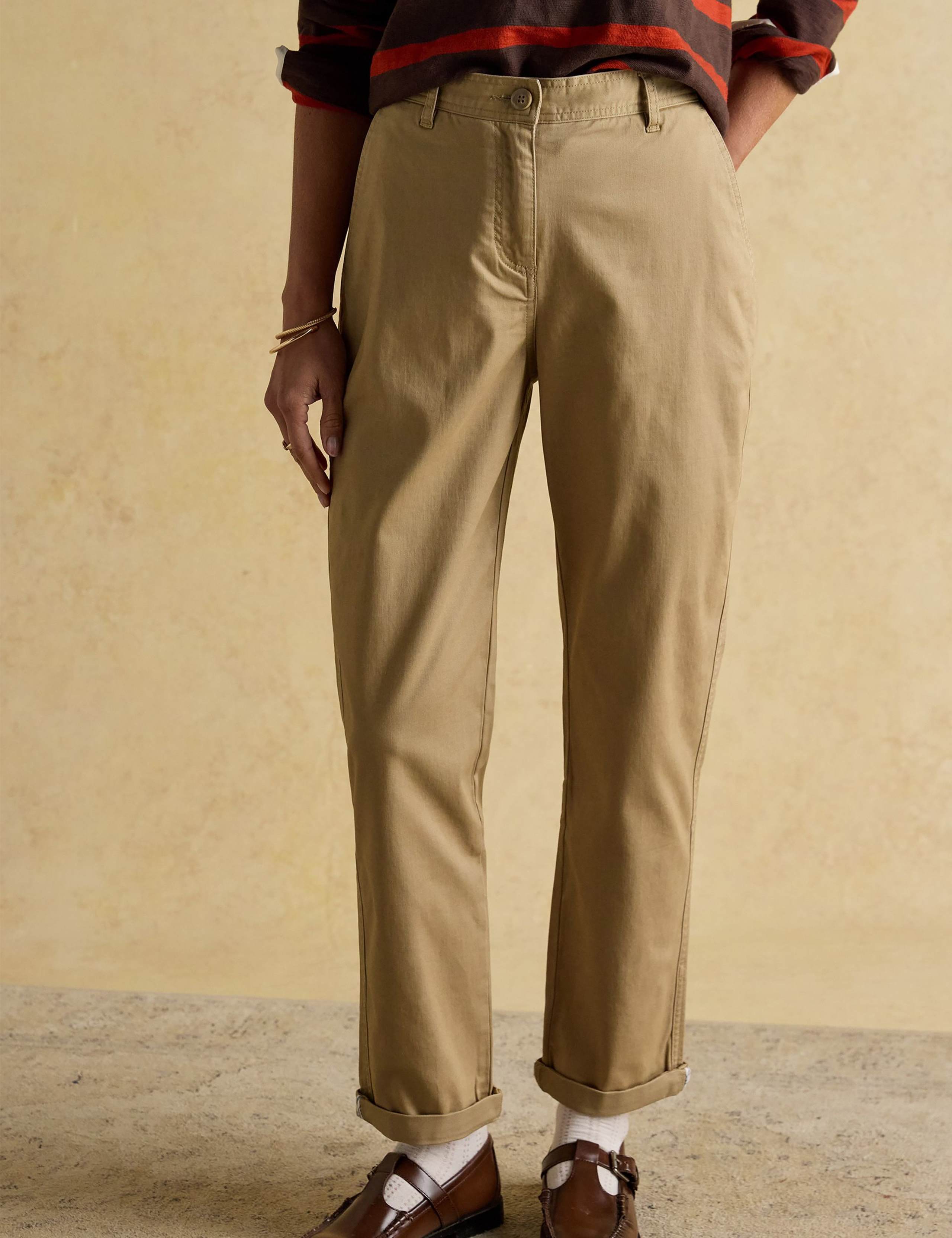 Cotton Rich Brushed Straight Leg Chinos 4 of 8