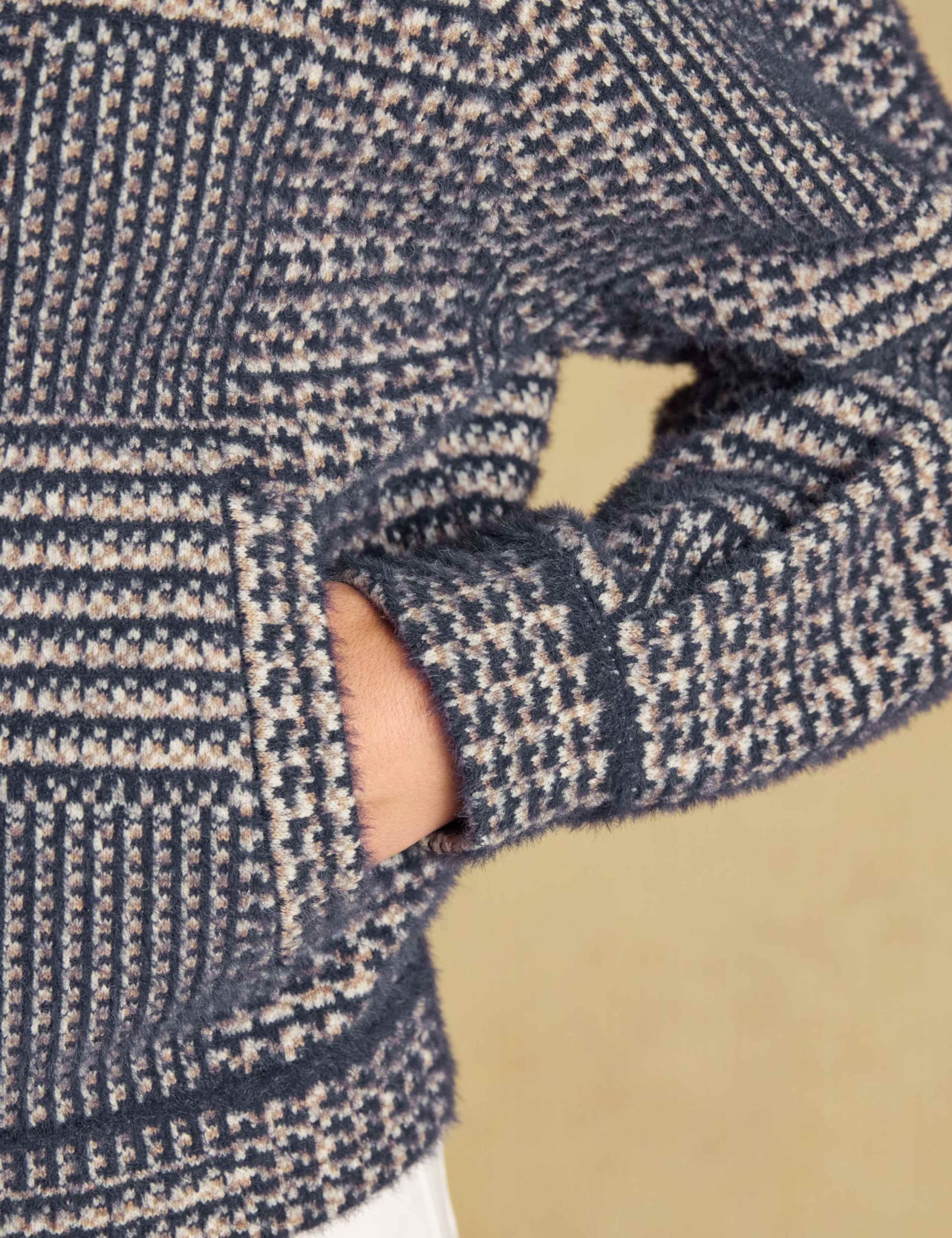 Colour Block Button Front Cardigan 2 of 9