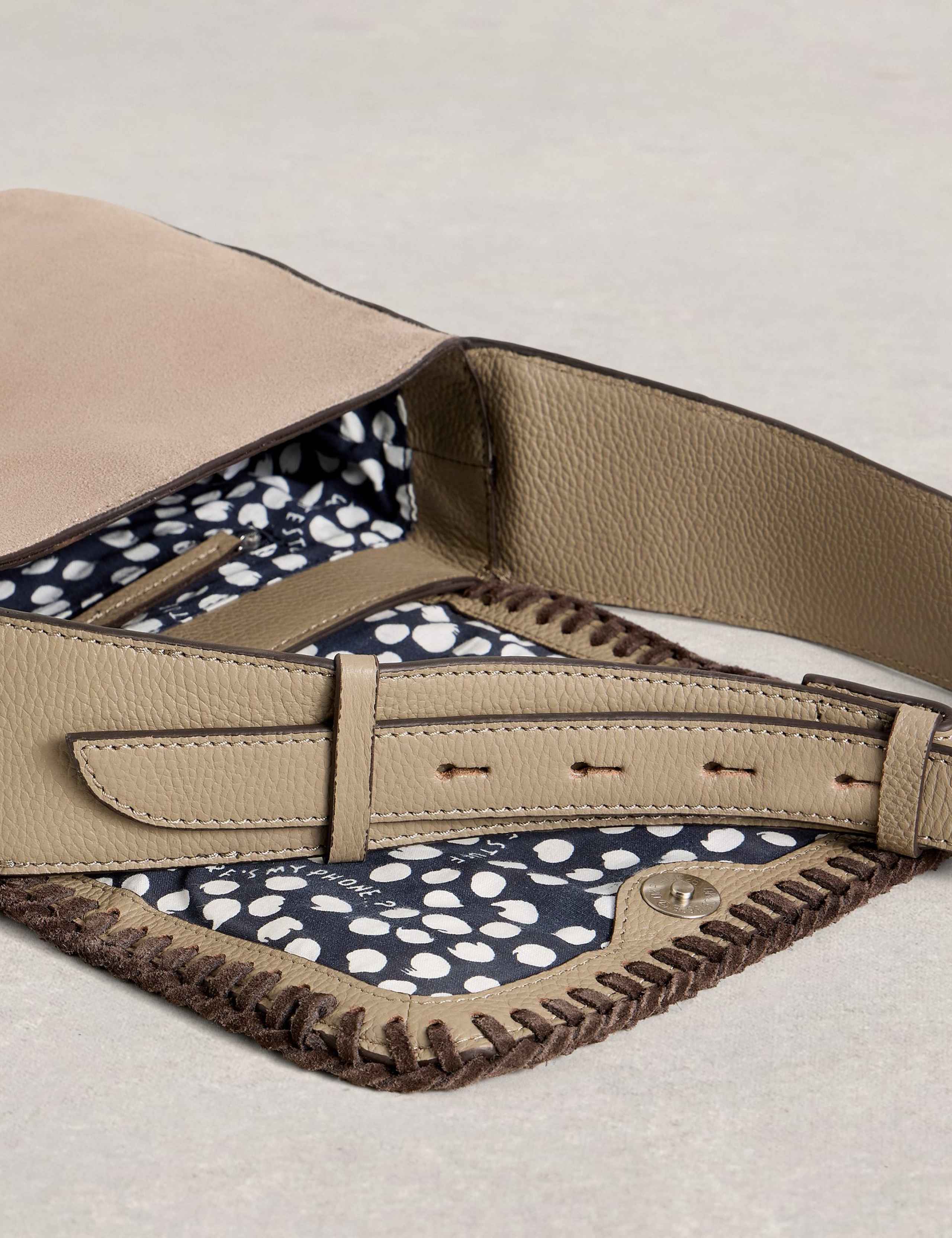 Leather Stitch Detail Satchel 2 of 4