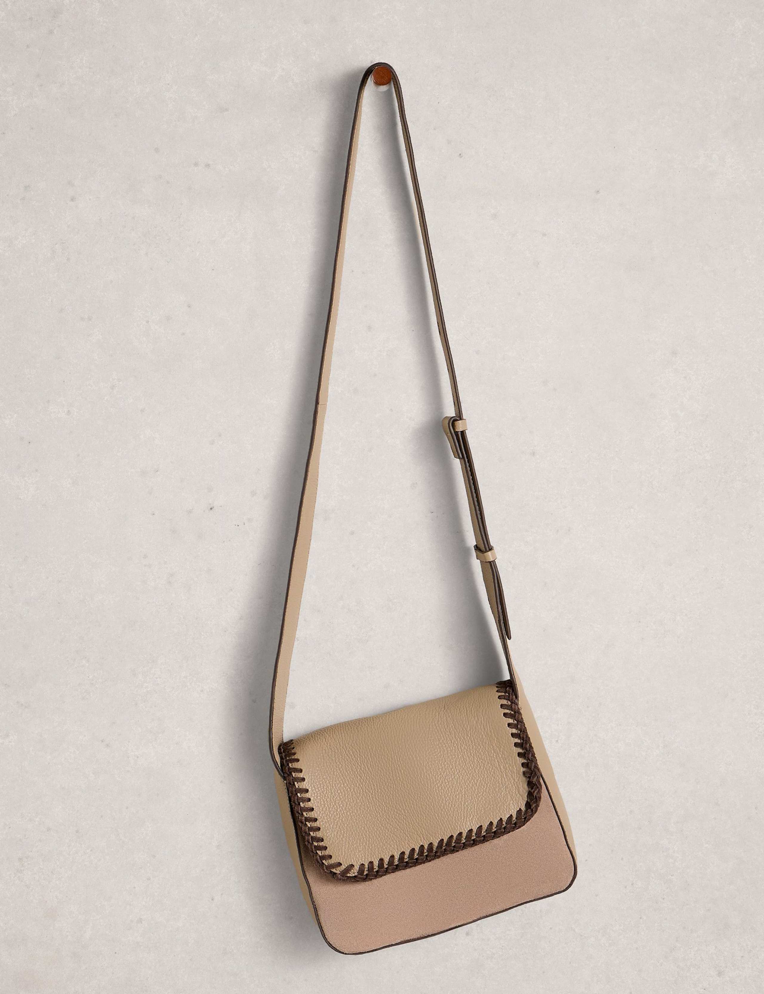 Leather Stitch Detail Satchel 3 of 4