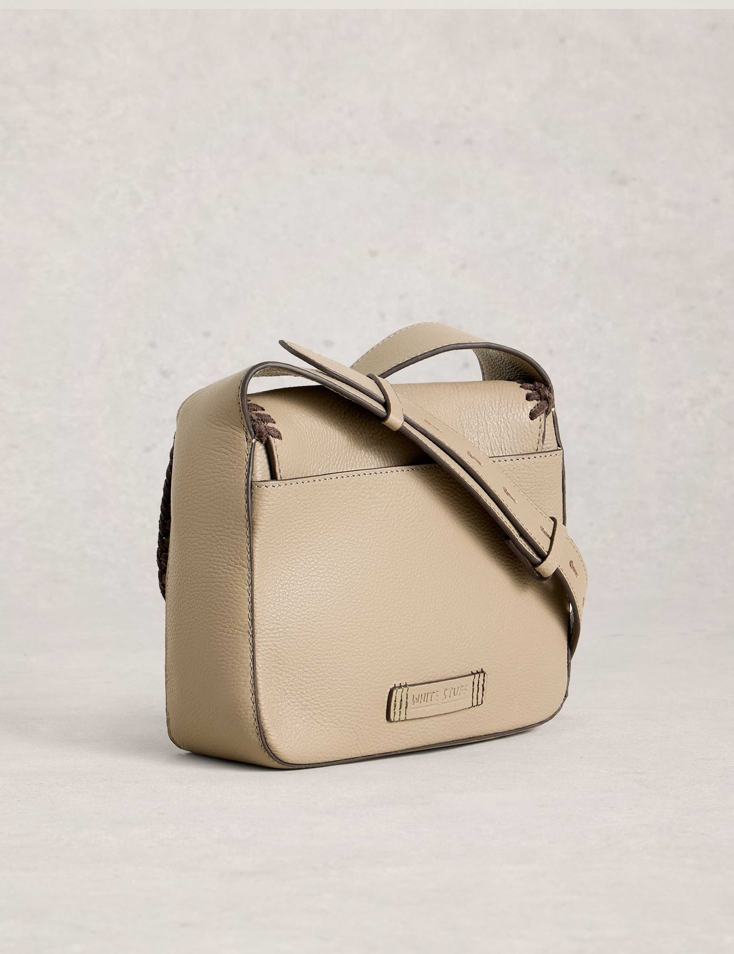 Leather Stitch Detail Satchel 4 of 4