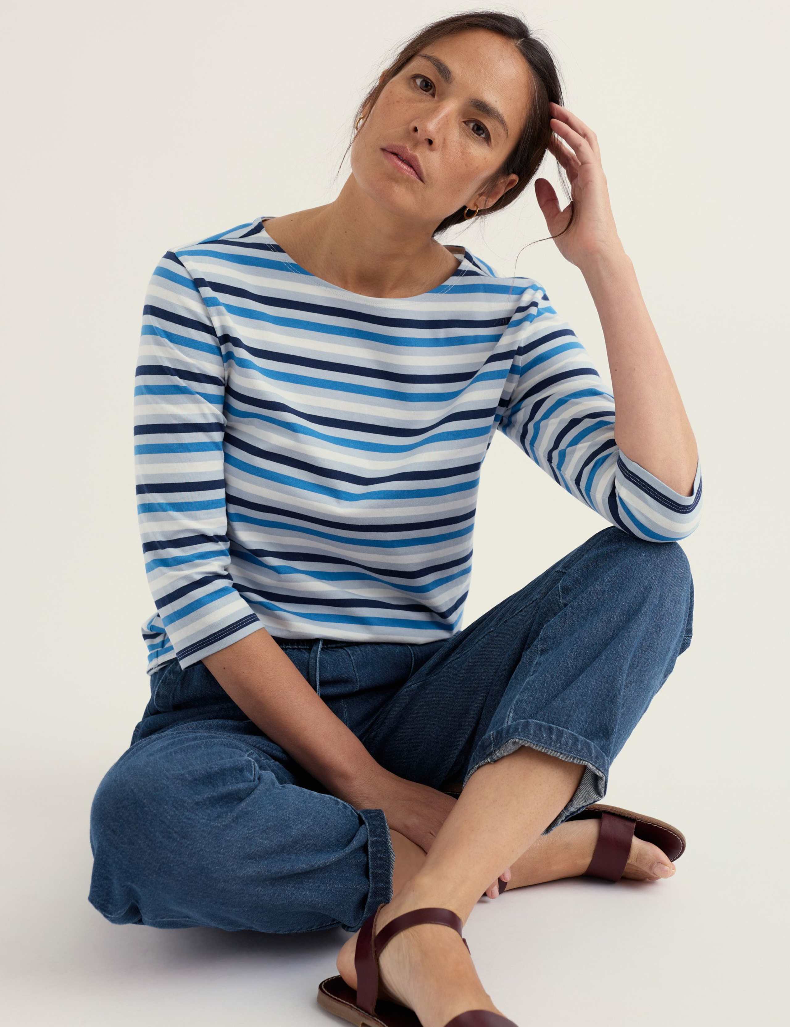 Pure Cotton Striped Top 4 of 5