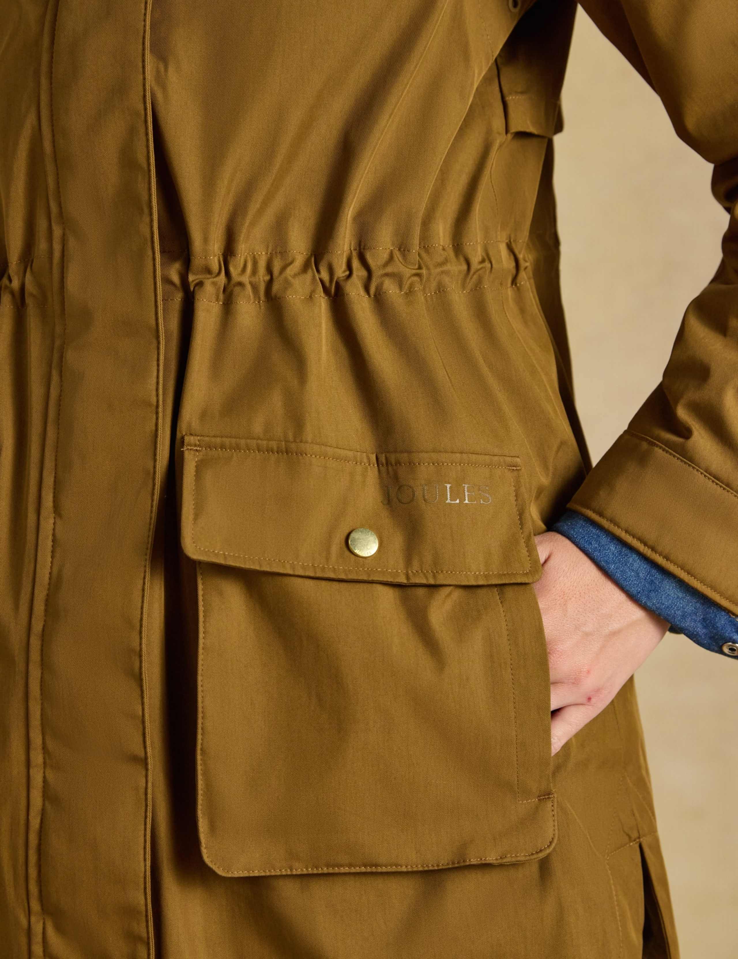 Cotton Rich Waterproof Hooded Borg Lined Raincoat 3 of 9