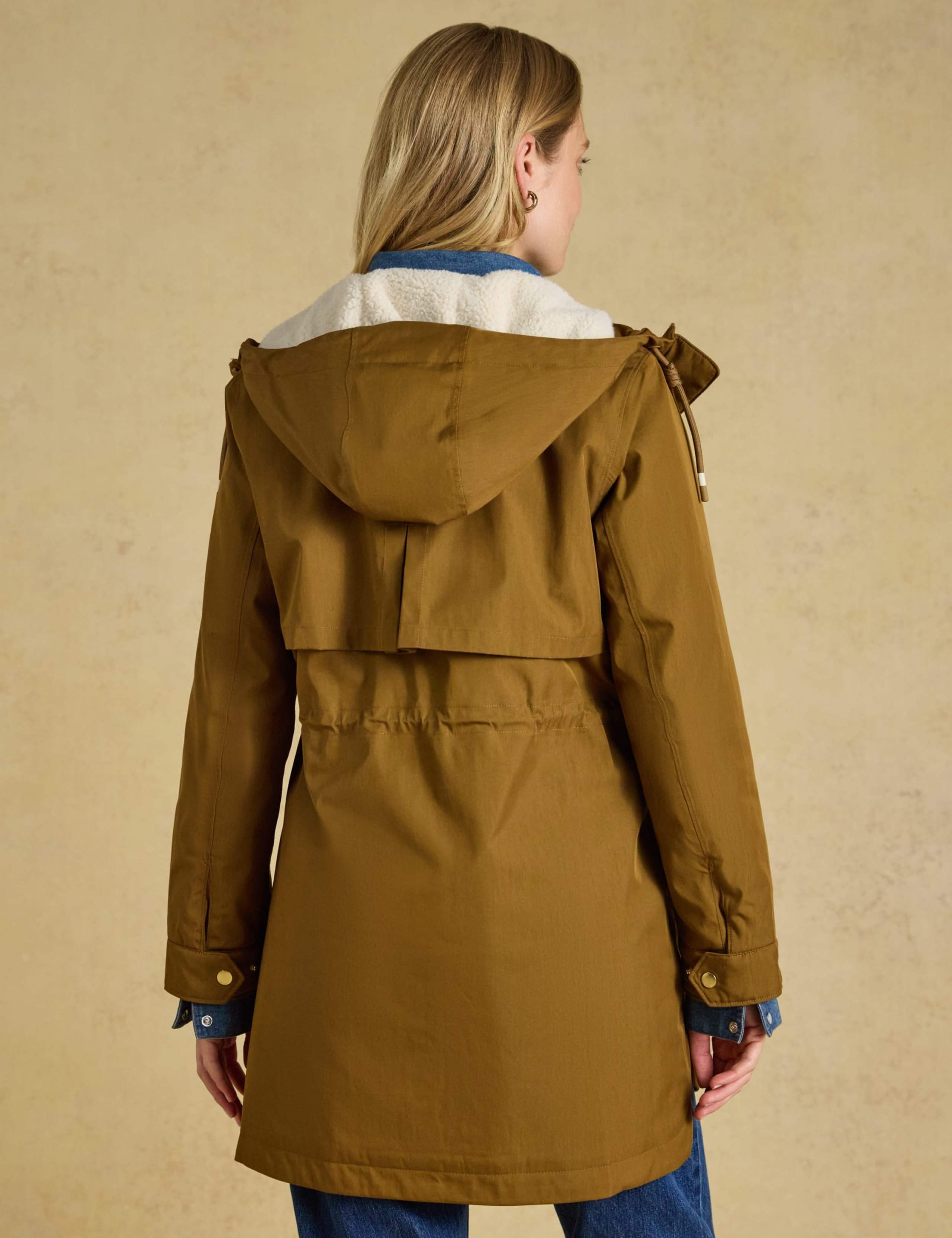 Cotton Rich Waterproof Hooded Borg Lined Raincoat 7 of 9