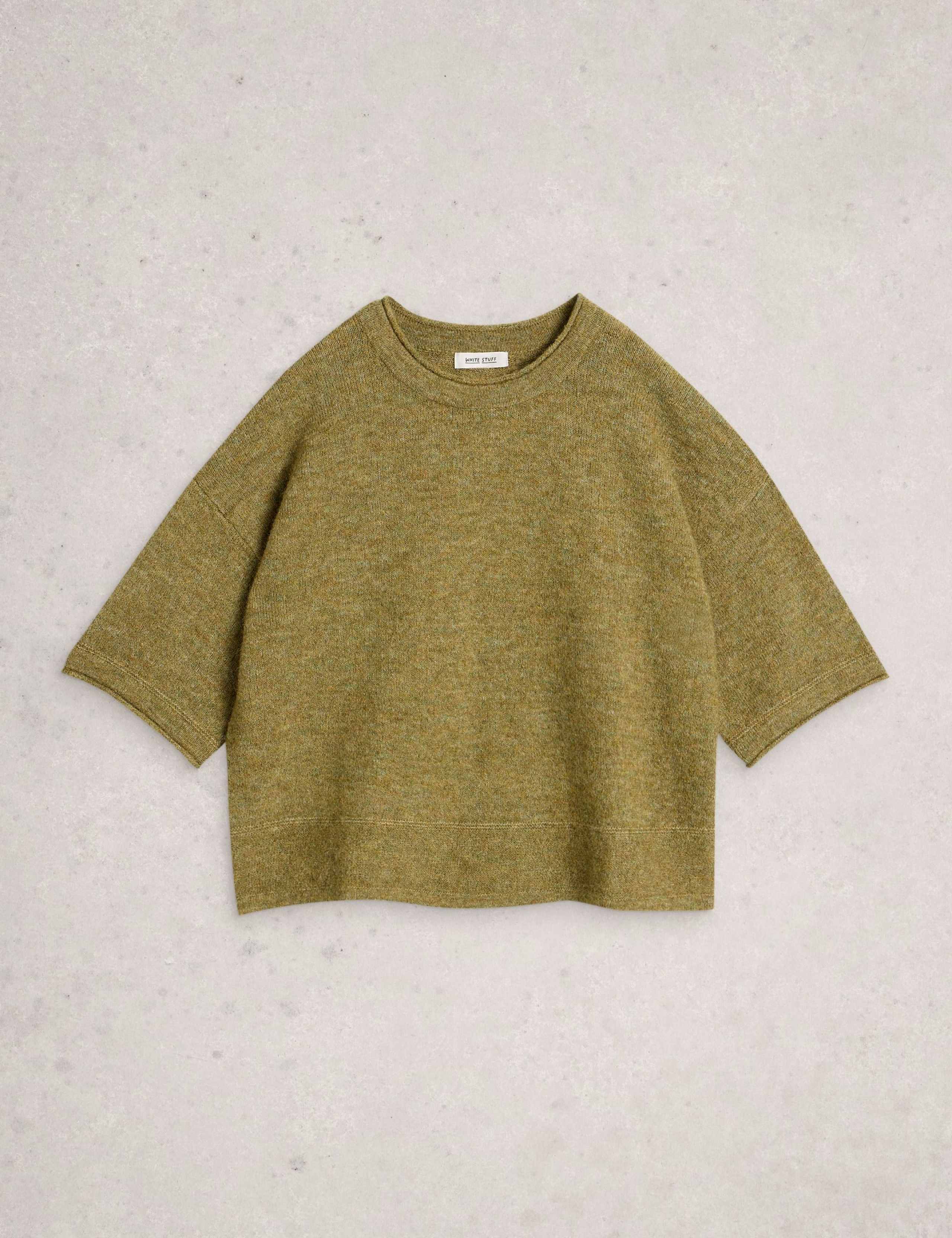 Textured Knitted Oversized T-Shirt 2 of 6