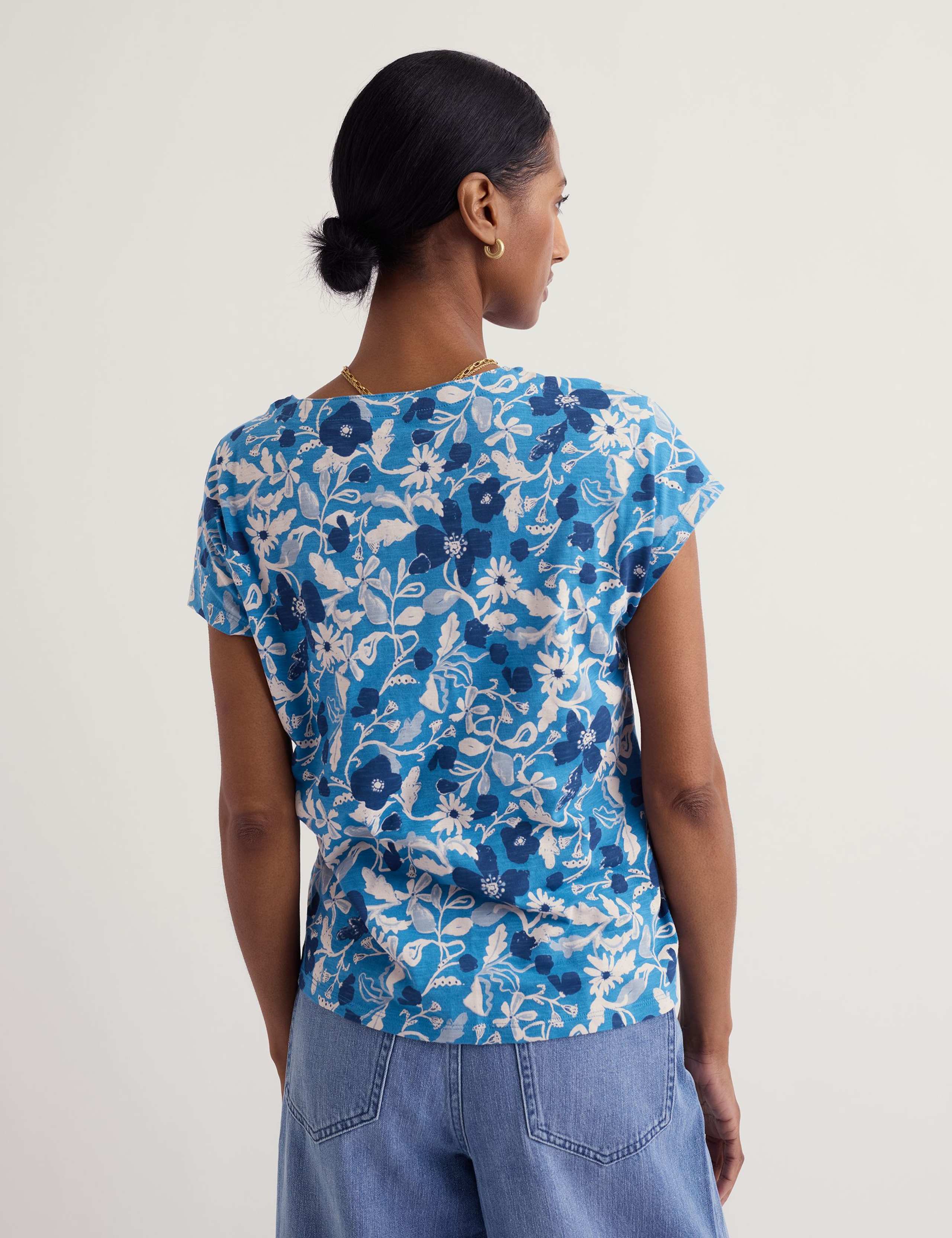 Pure Cotton Floral Top 4 of 5