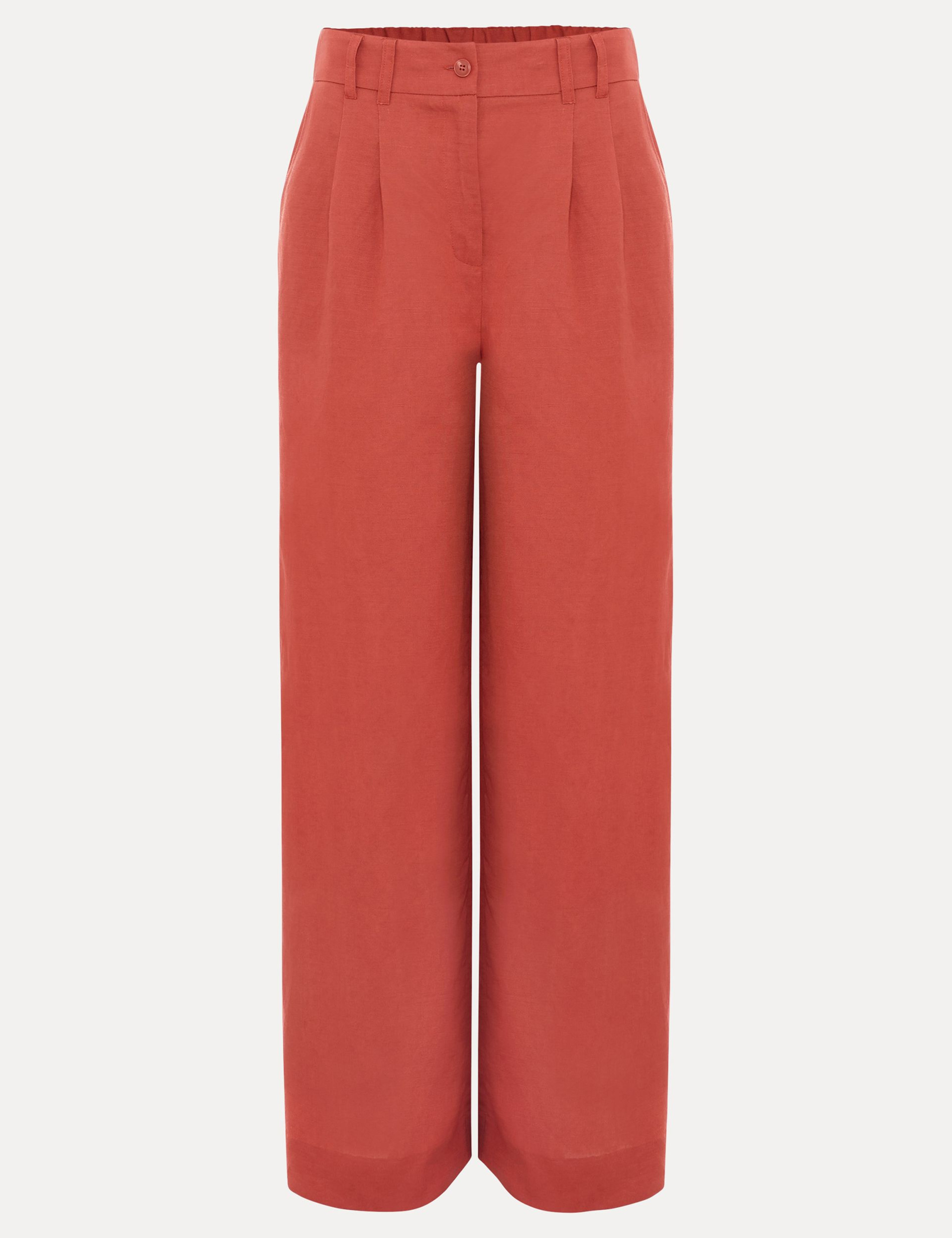 Linen Rich Wide Leg Trousers 2 of 7