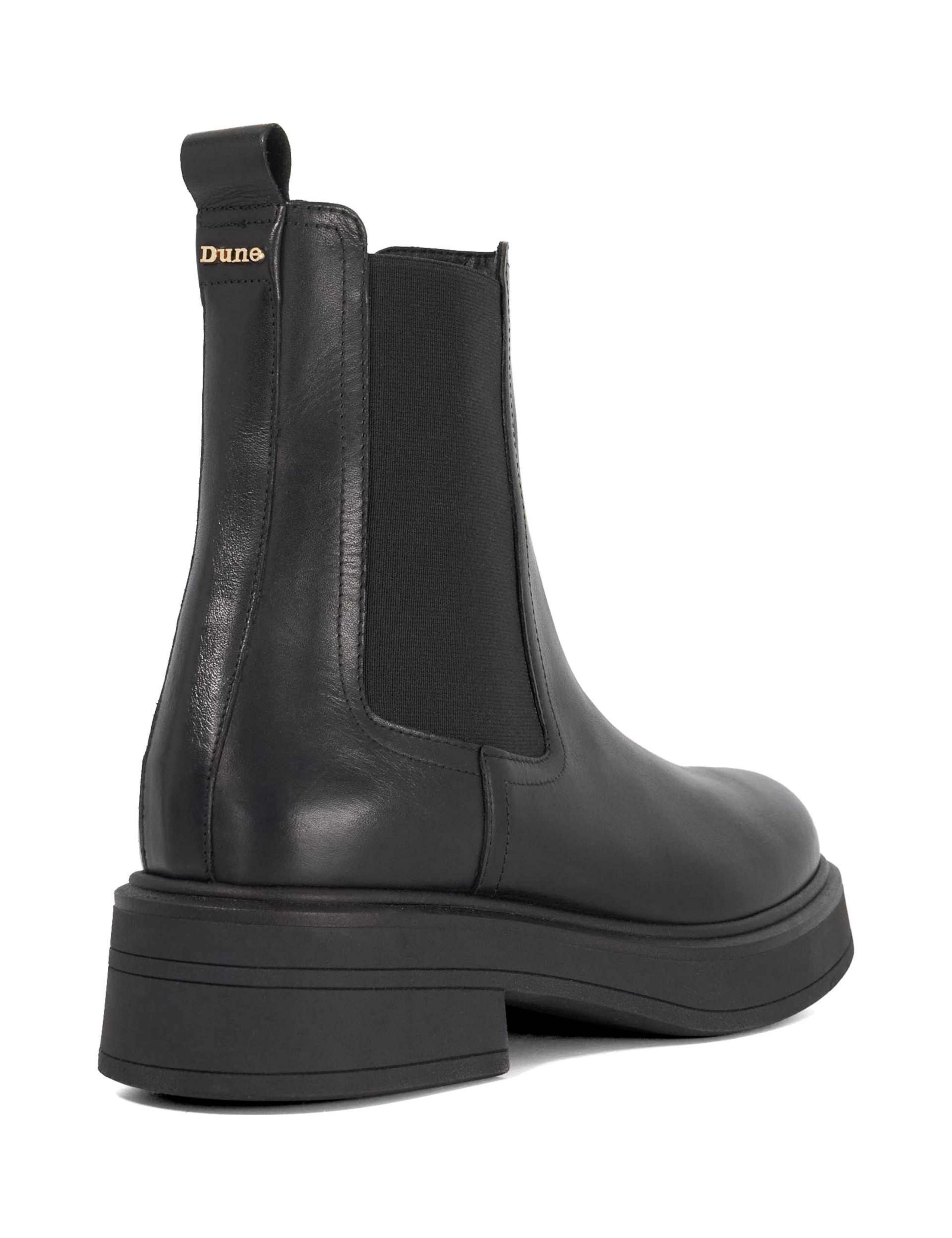 Leather Chelsea Block Heel Ankle Boots 2 of 5