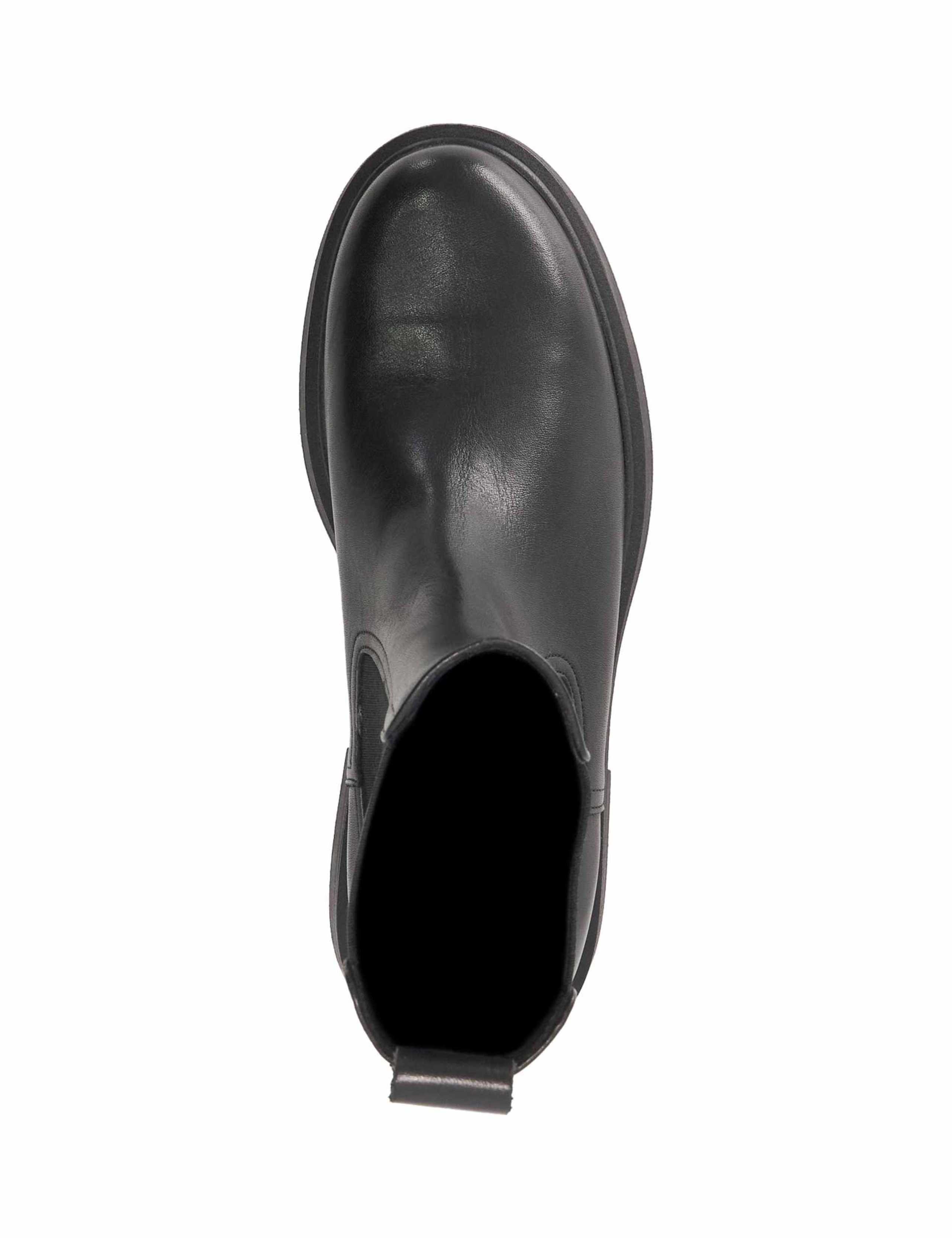 Leather Chelsea Block Heel Ankle Boots 4 of 5