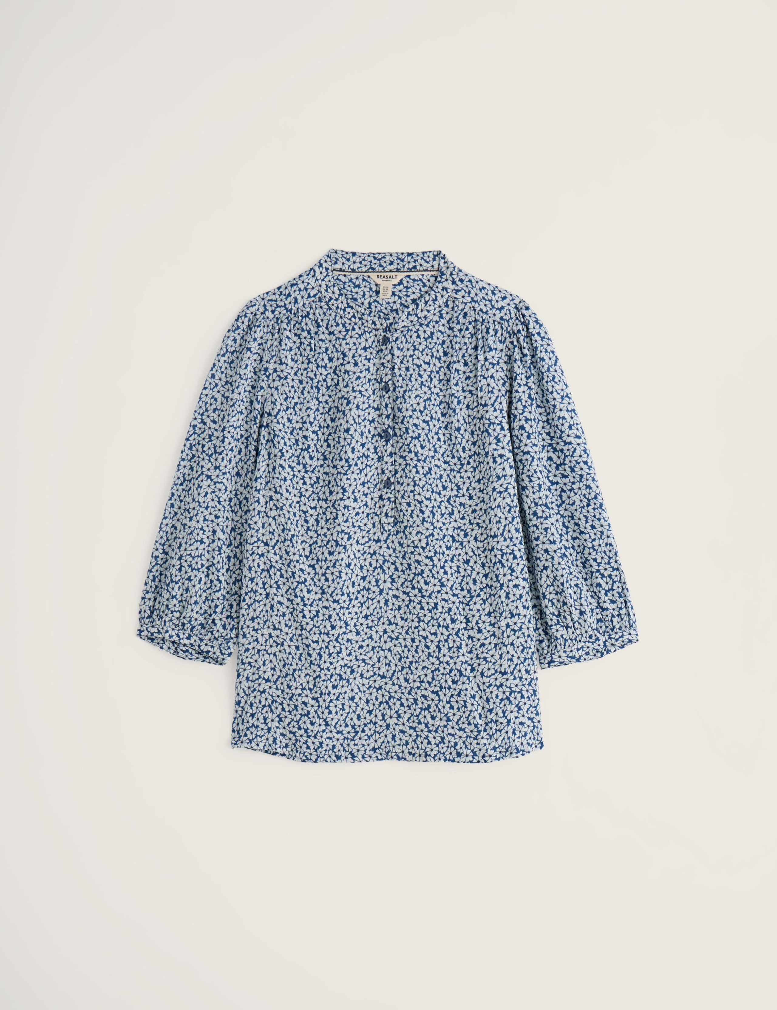 Floral Crew Neck 3/4 Sleeve Top 2 of 5