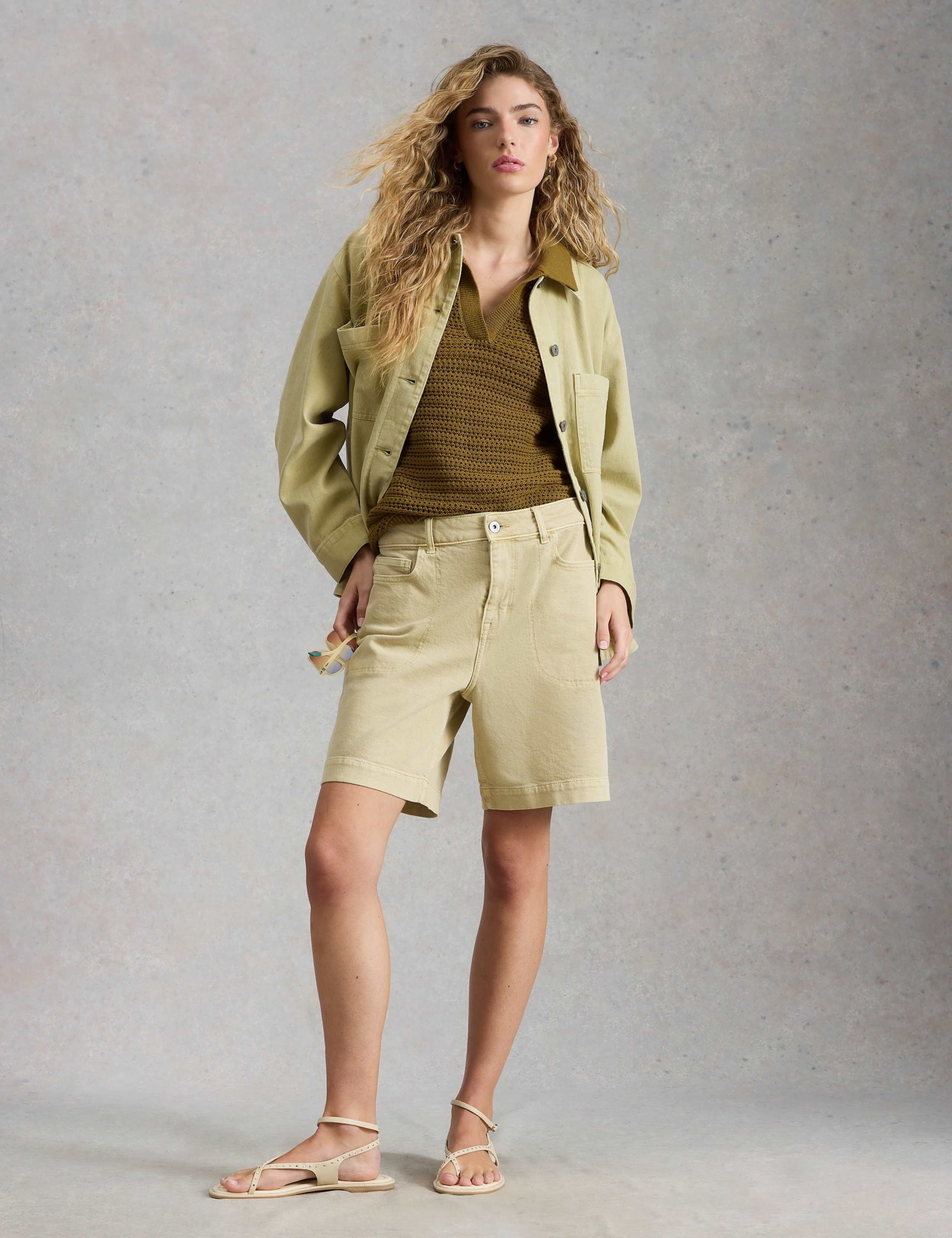 Pure Cotton Textured Collared Knitted Top 3 of 6