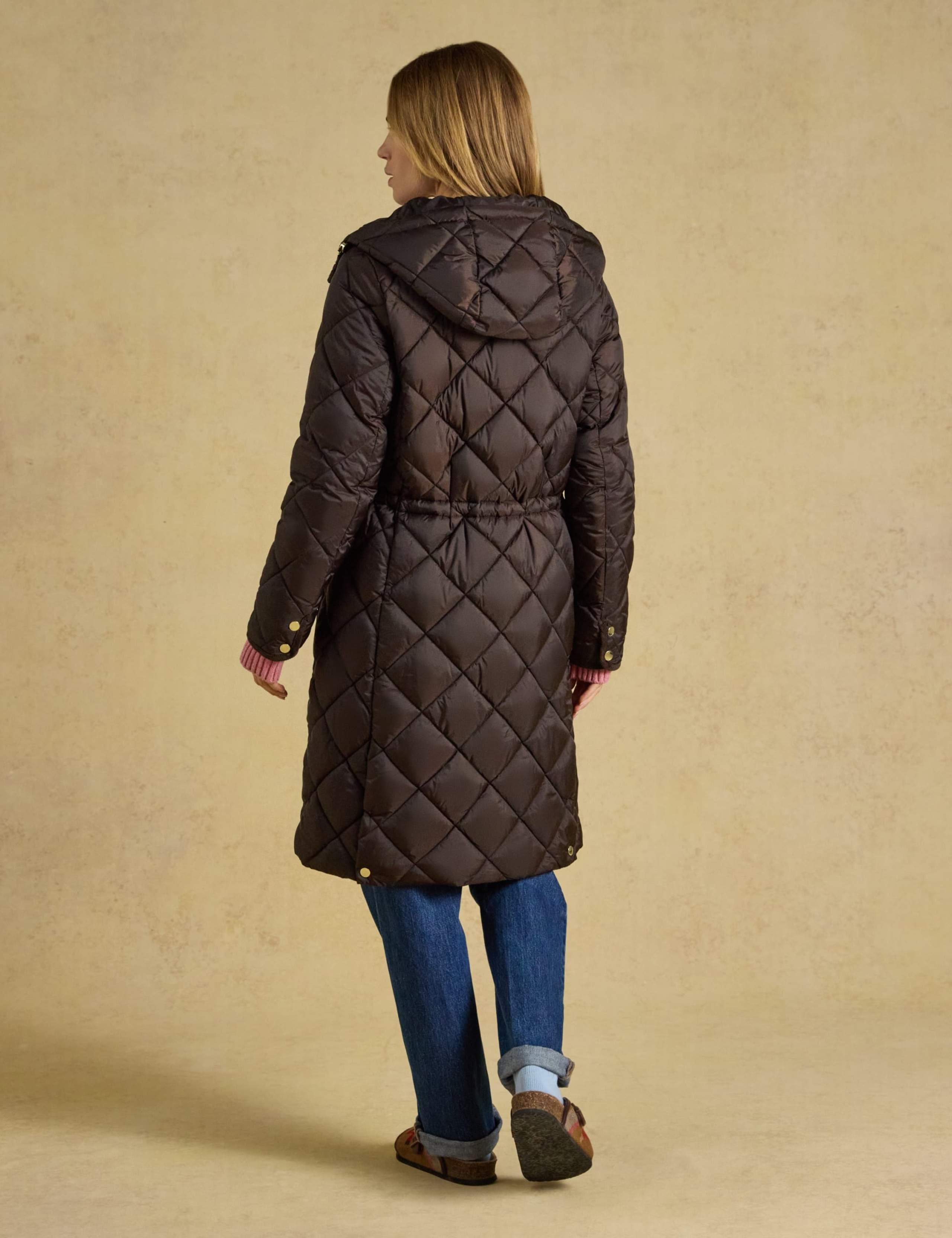 Showerproof Quilted Hooded Longline Coat 7 of 9