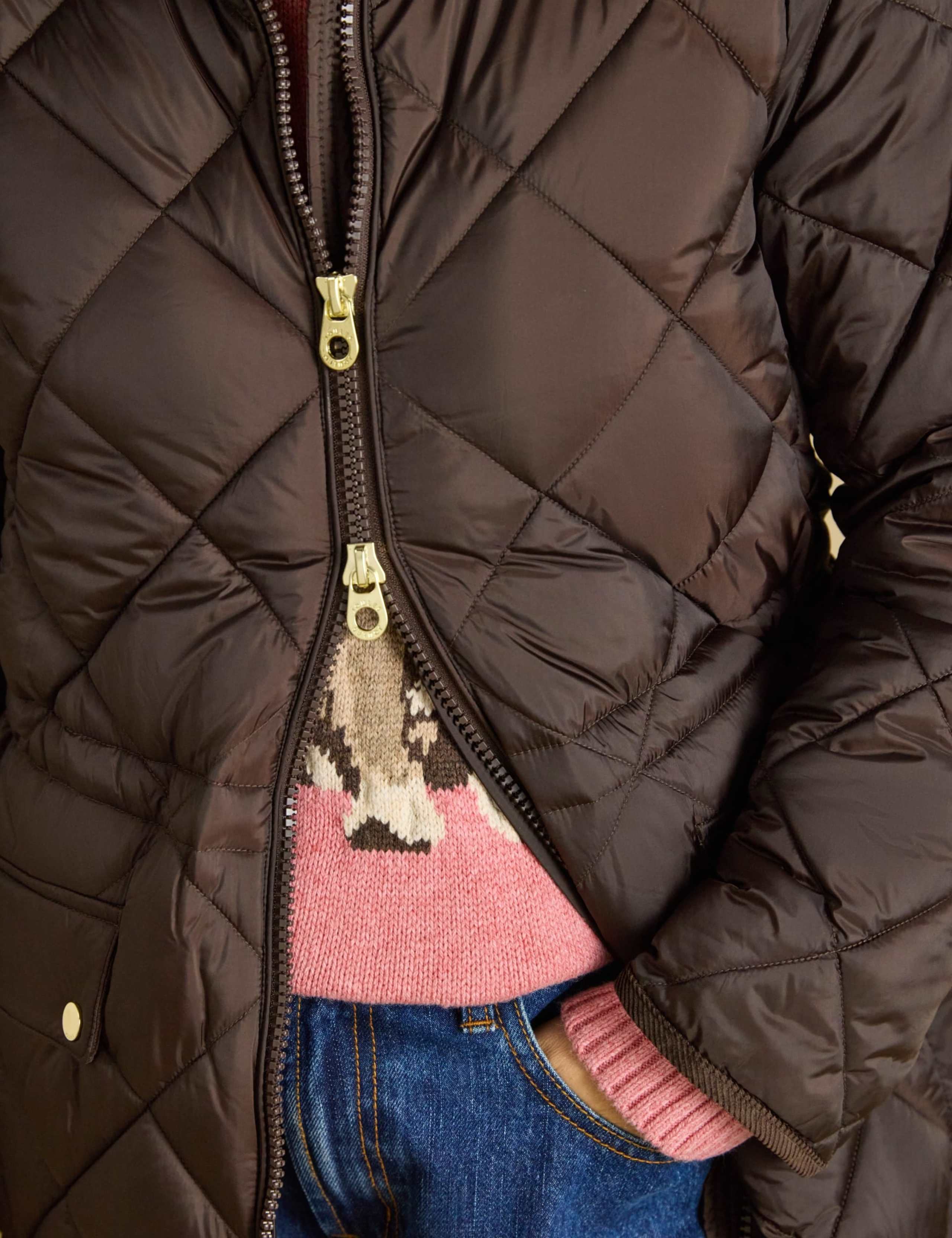 Showerproof Quilted Hooded Longline Coat 8 of 9