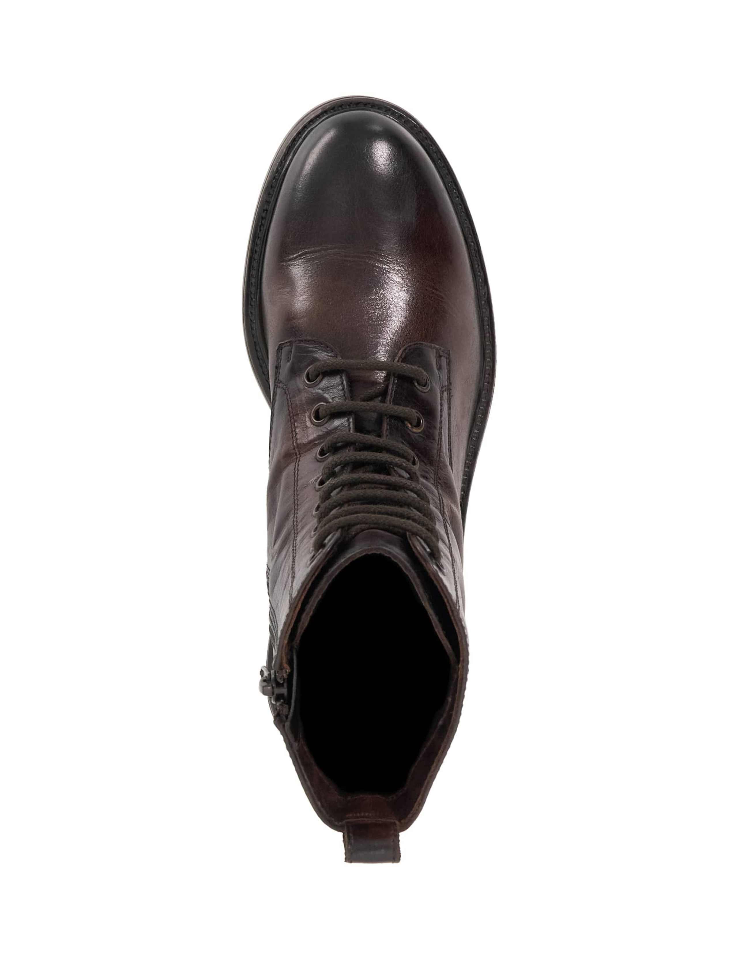 Leather Chunky Block Heel Ankle Boots 4 of 5