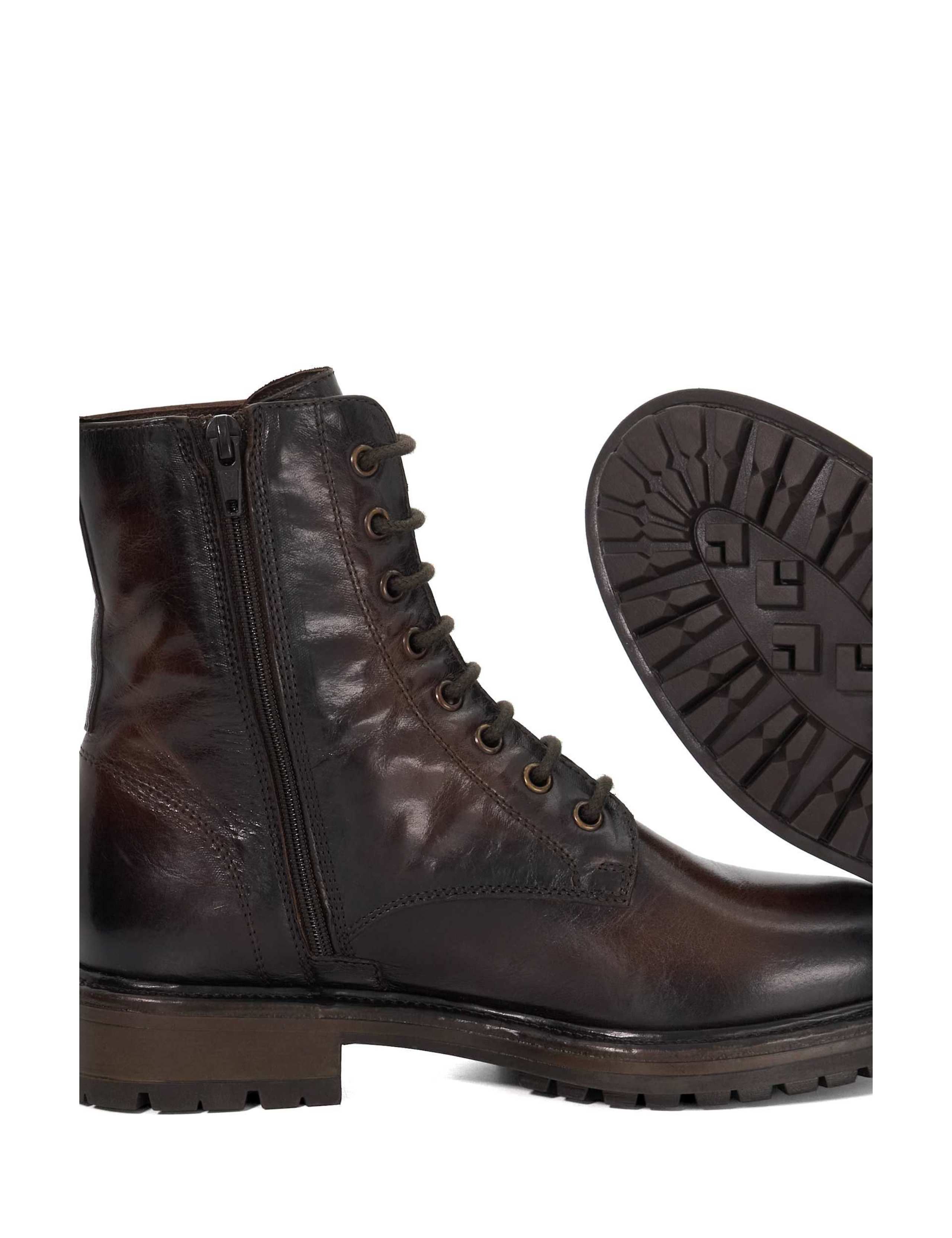 Leather Chunky Block Heel Ankle Boots 5 of 5