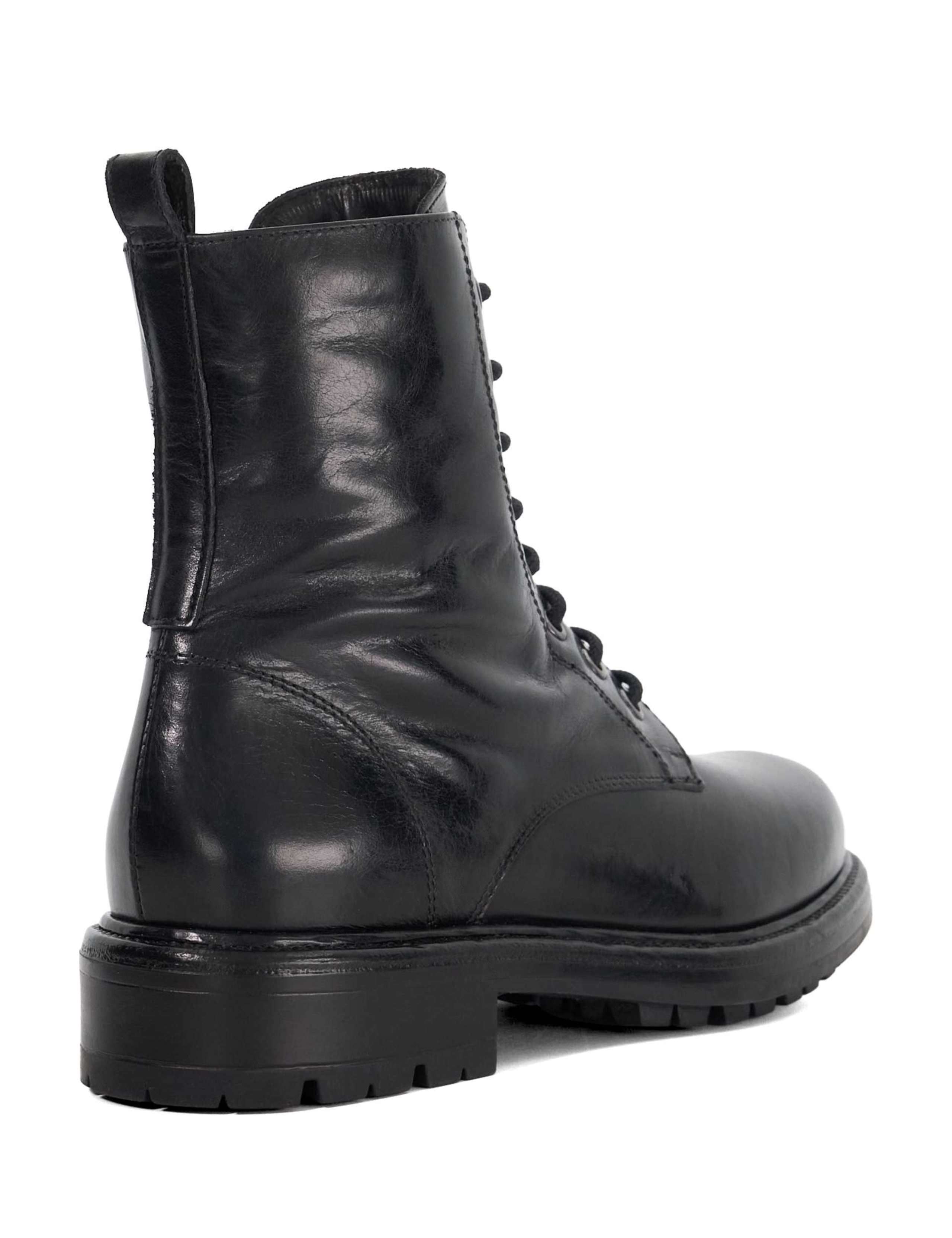 Leather Chunky Block Heel Ankle Boots 3 of 5