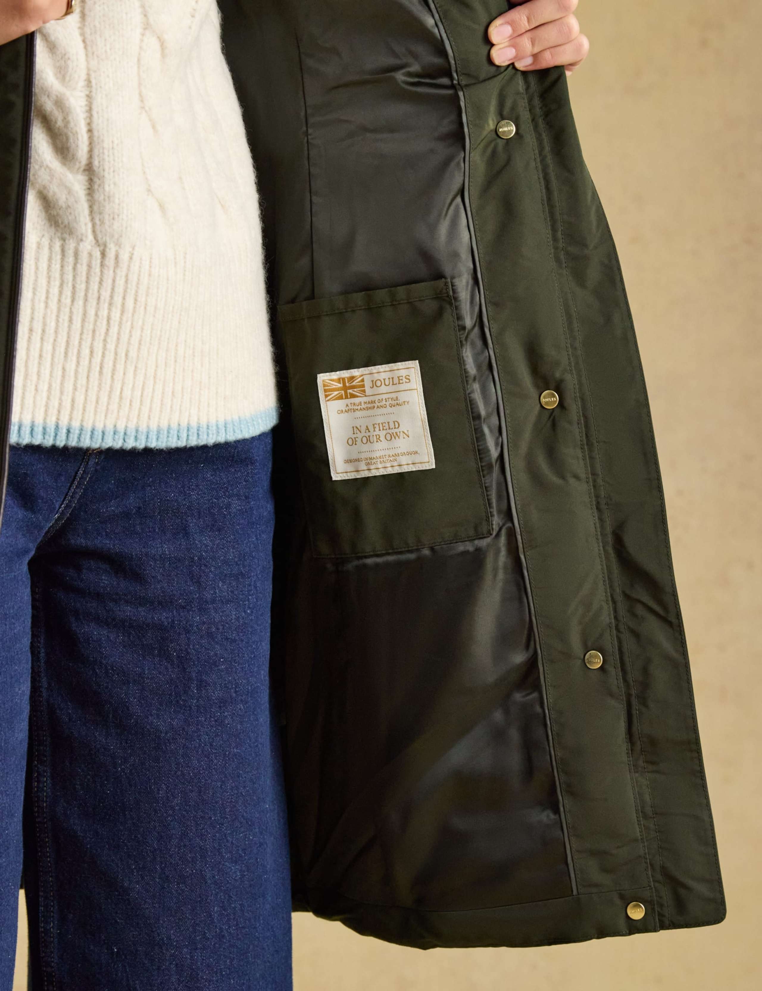 Showerproof Padded Faux Fur Trim Longline Coat 12 of 12