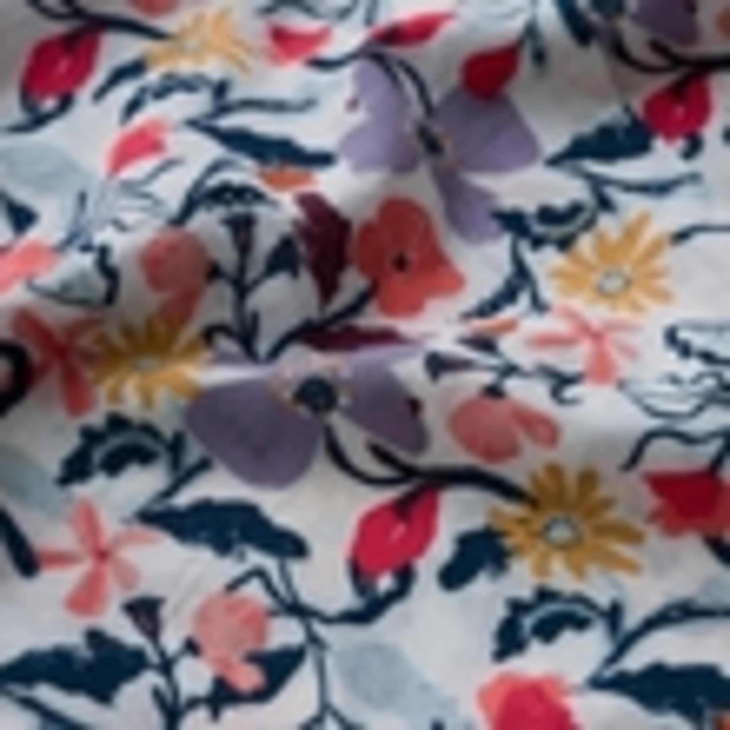 Pure Cotton Floral Notch Neck 3/4 Sleeve Top 5 of 5