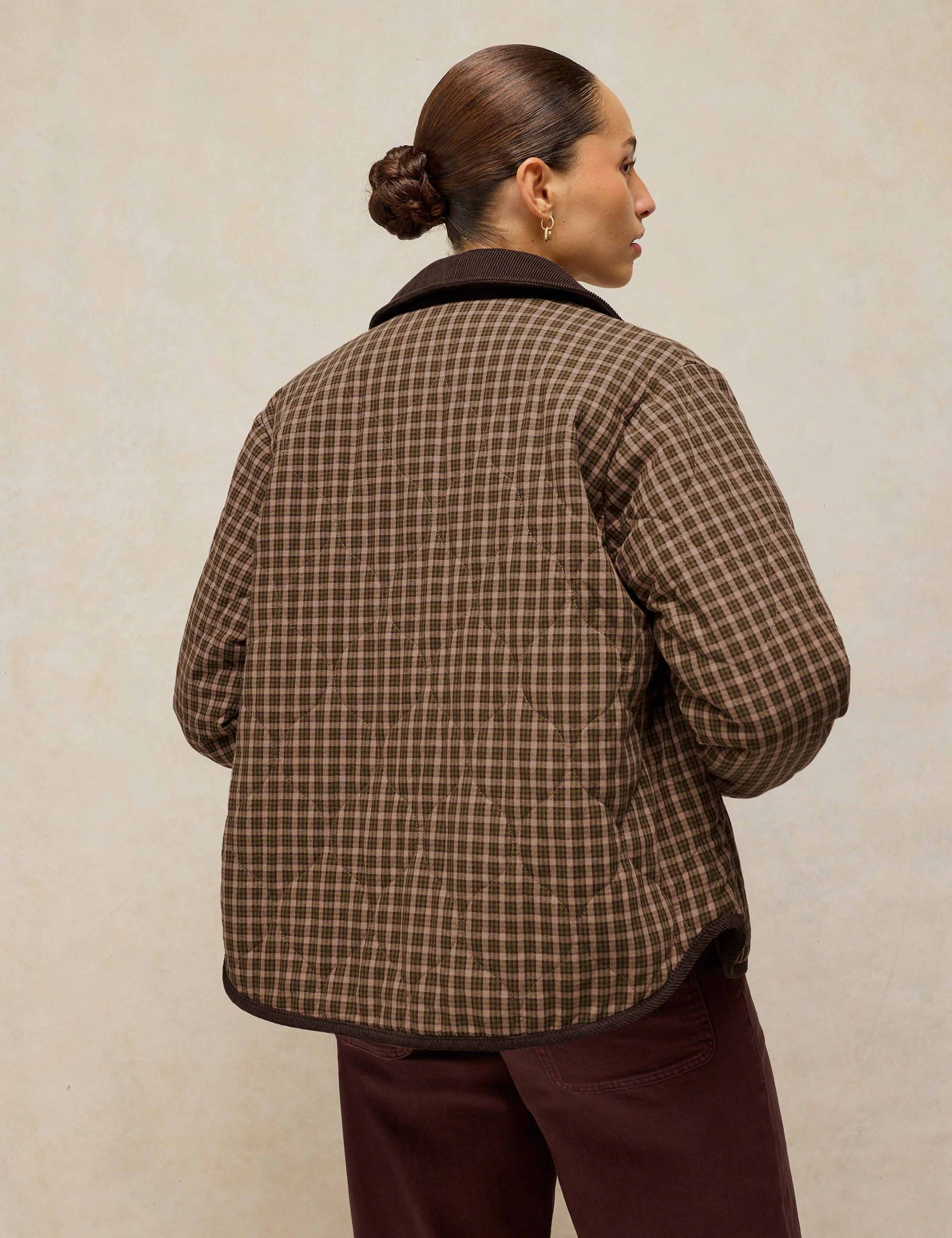 Pure Cotton Printed Reversible Collared Coat 3 of 8