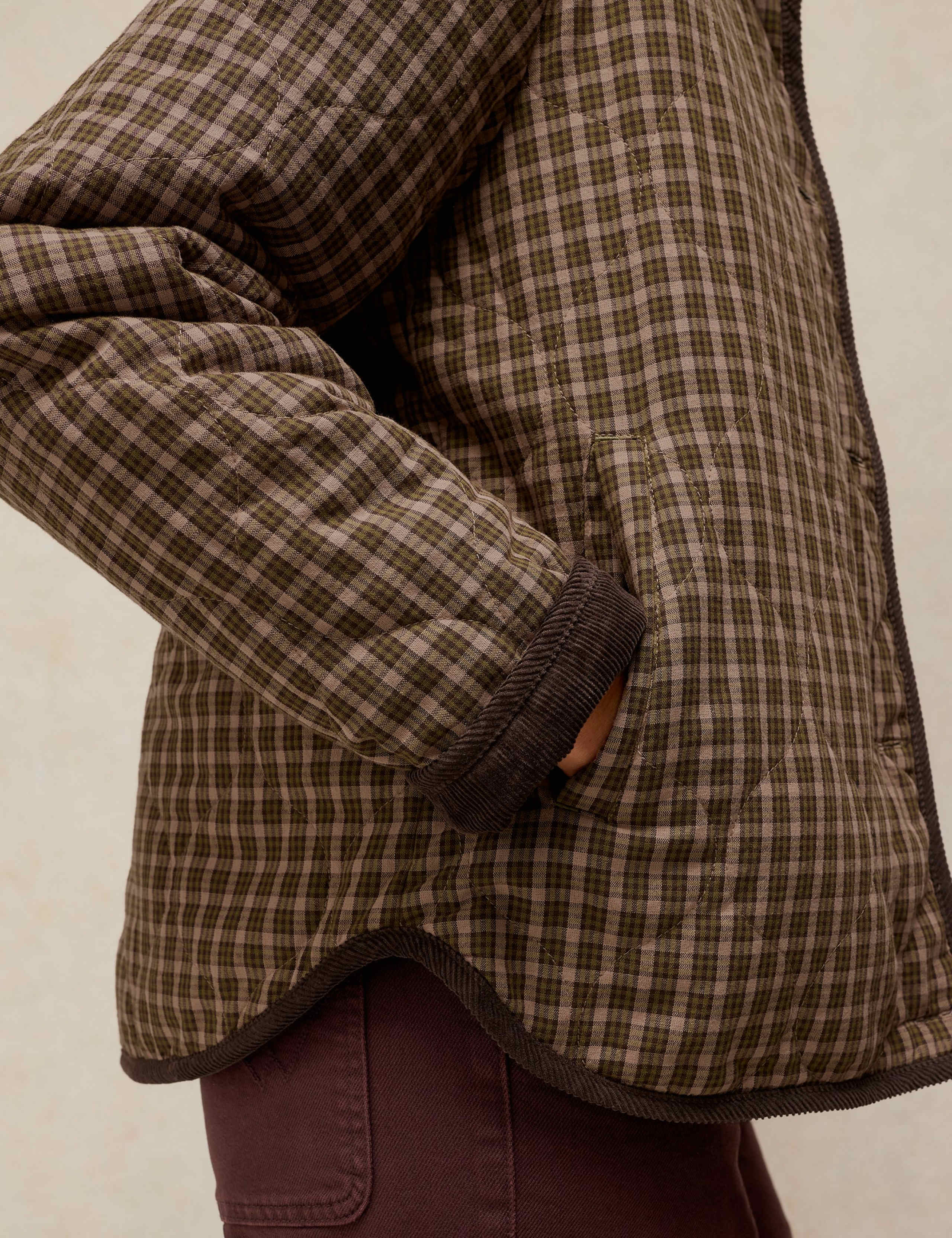 Pure Cotton Printed Reversible Collared Coat 6 of 8