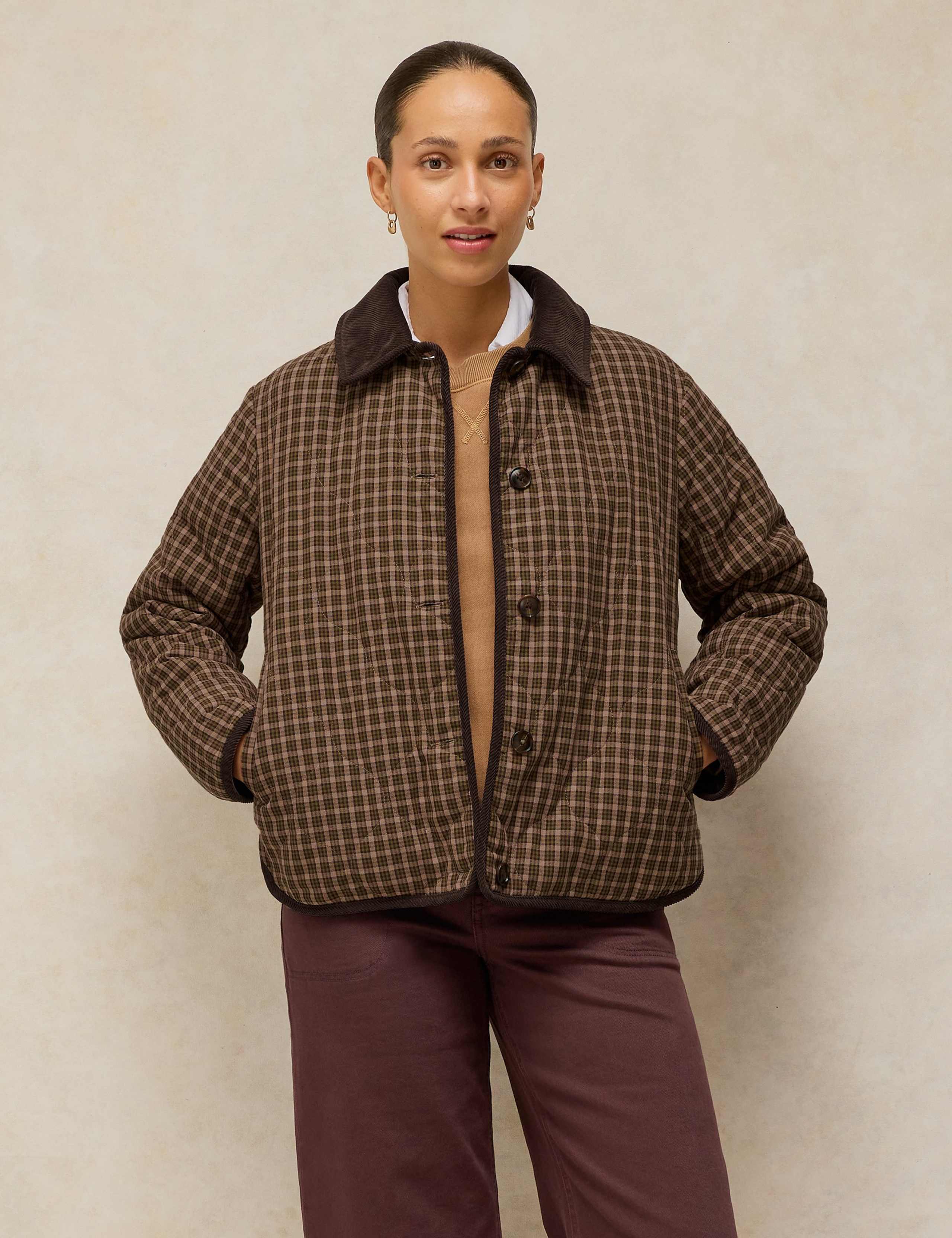 Pure Cotton Printed Reversible Collared Coat 8 of 8