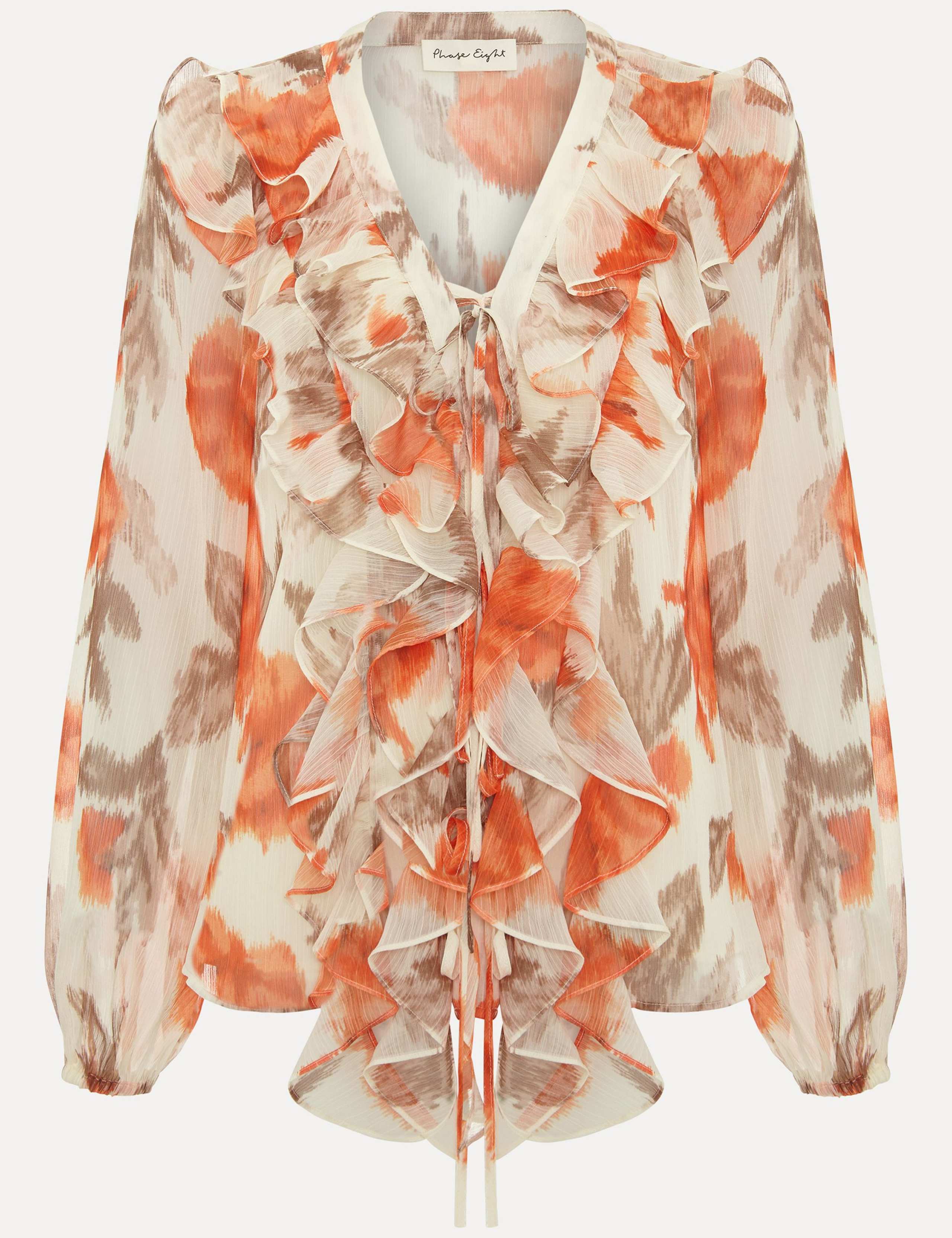Printed Tie Neck Blouse 2 of 7