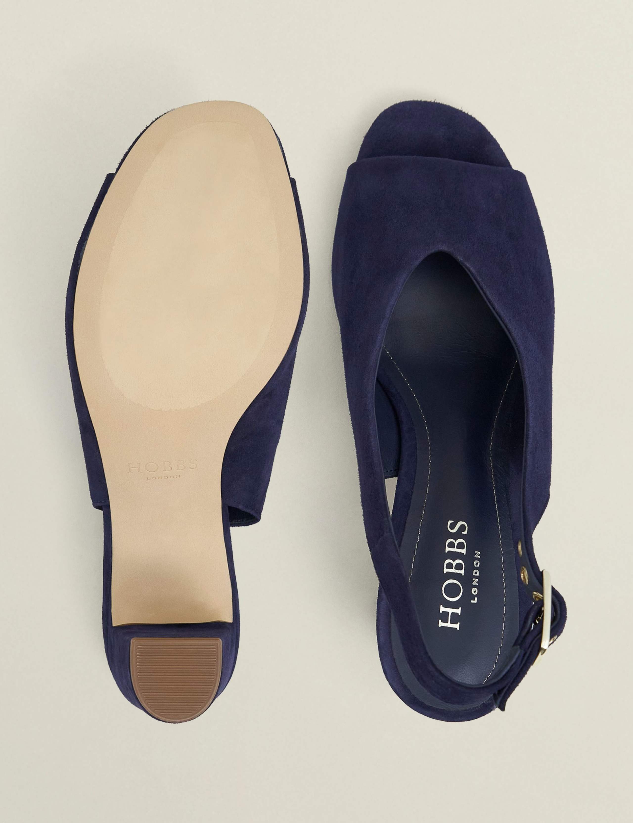 Faux Suede Block Heel Slingback Sandals 2 of 5