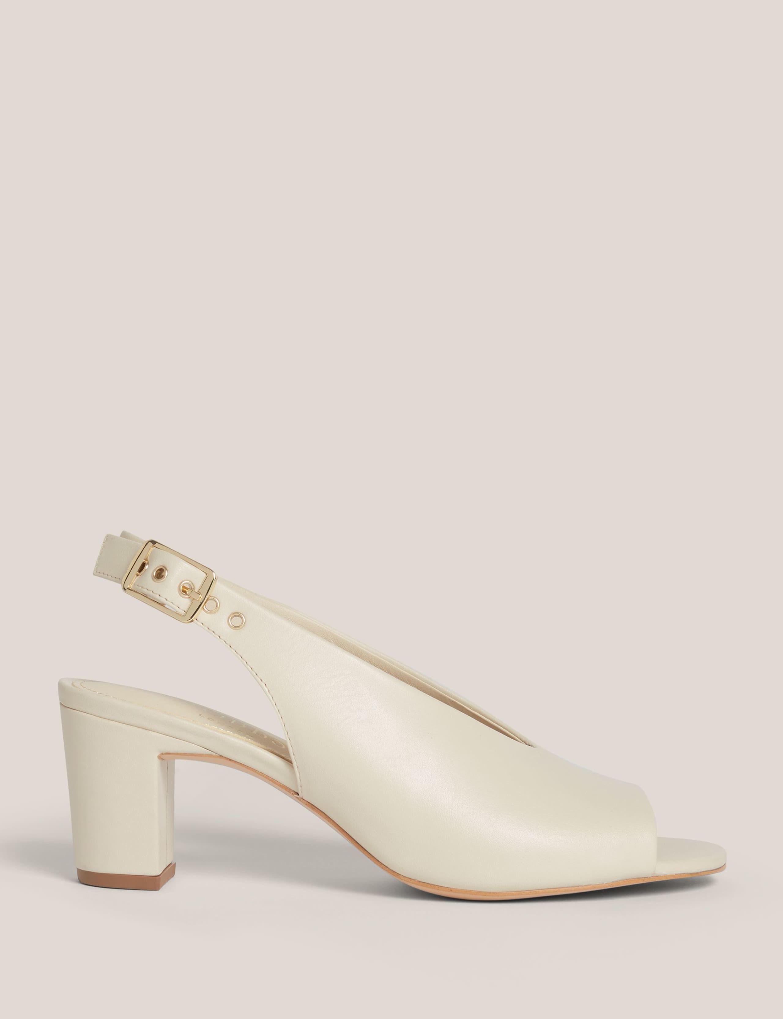 Suede Block Heel Slingback Sandals 1 of 6