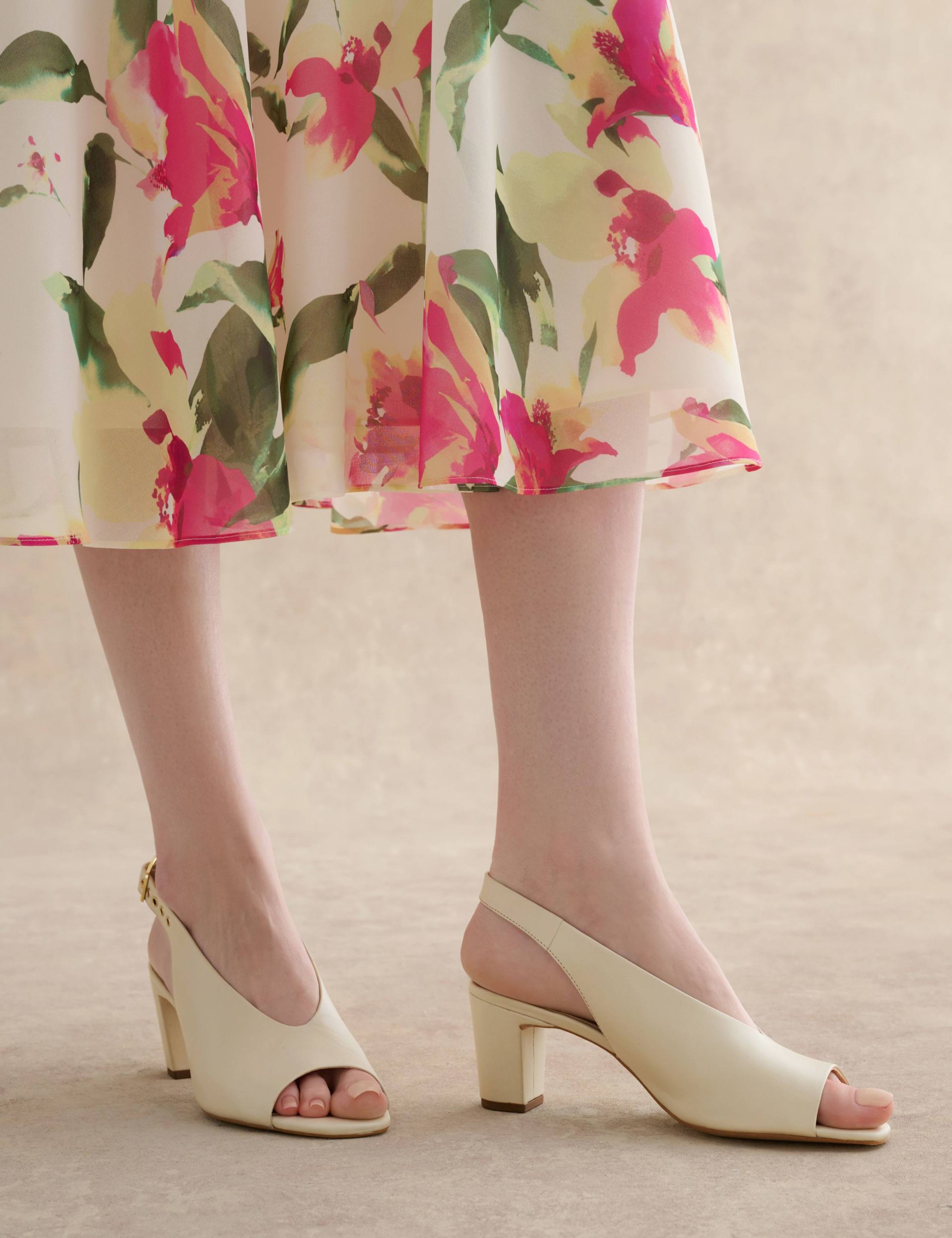 Faux Suede Block Heel Slingback Sandals 2 of 6