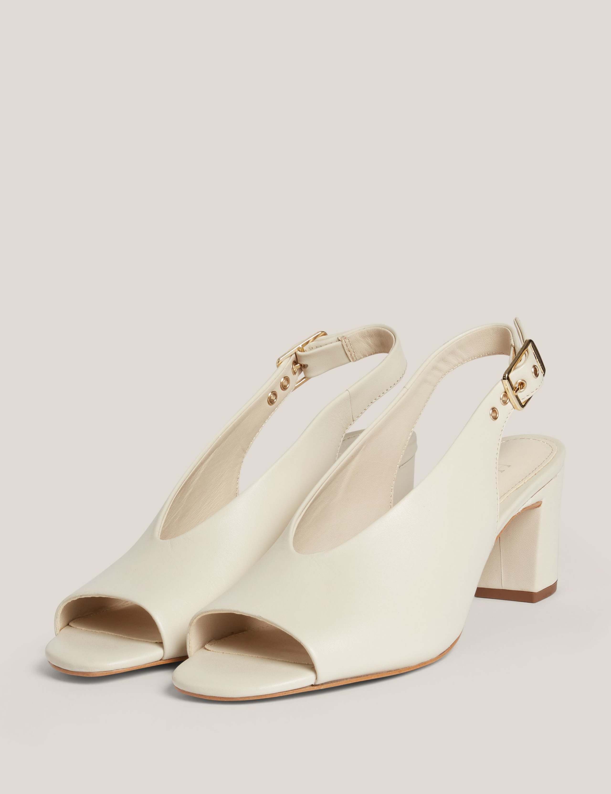 Suede Block Heel Slingback Sandals 3 of 6