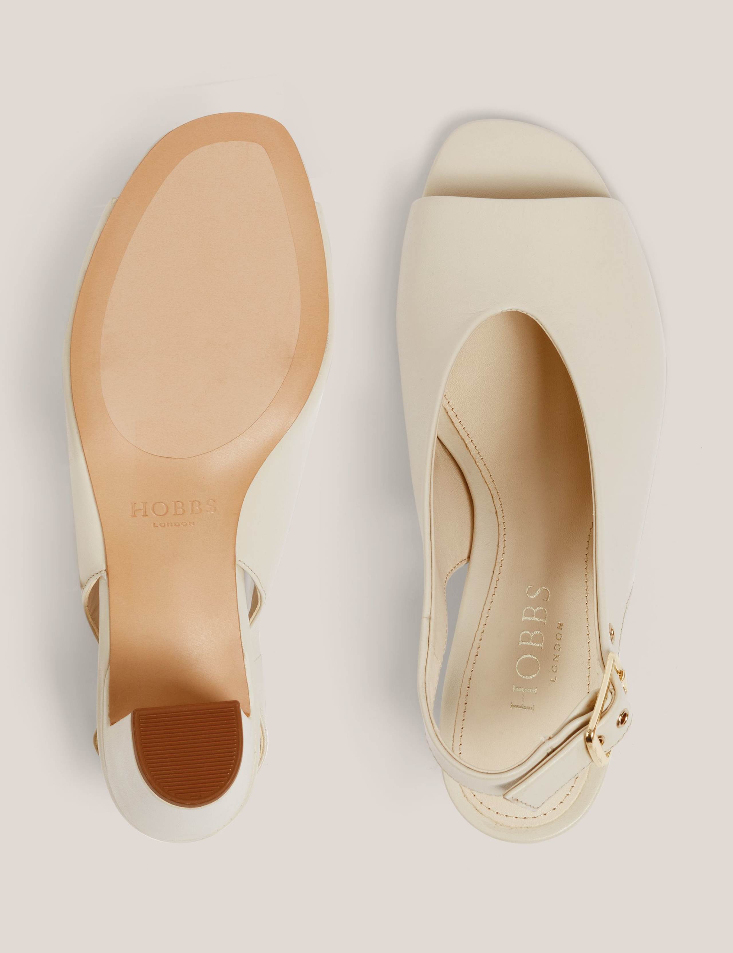 Faux Suede Block Heel Slingback Sandals 4 of 6