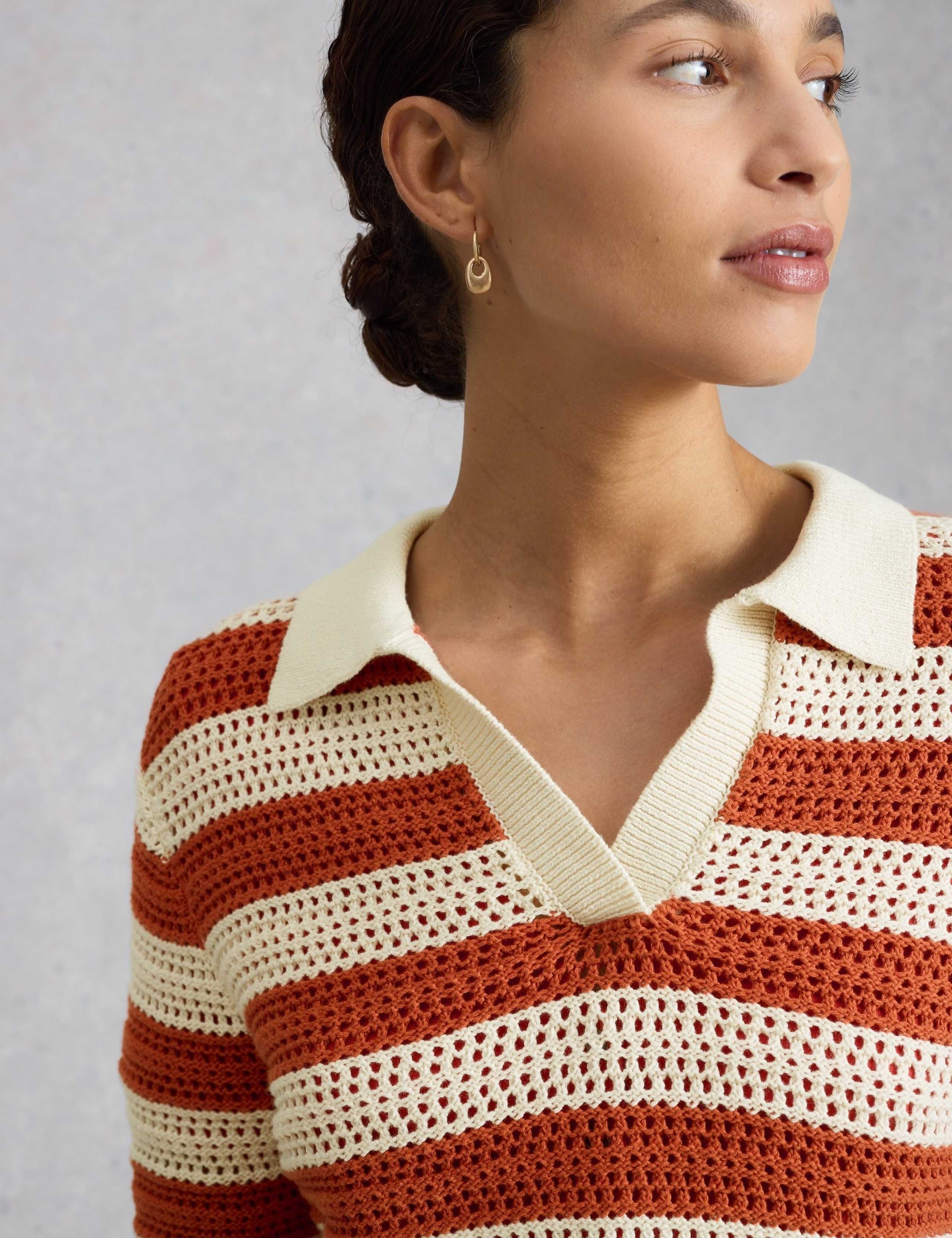 Pure Cotton Collared Knitted Top 4 of 6