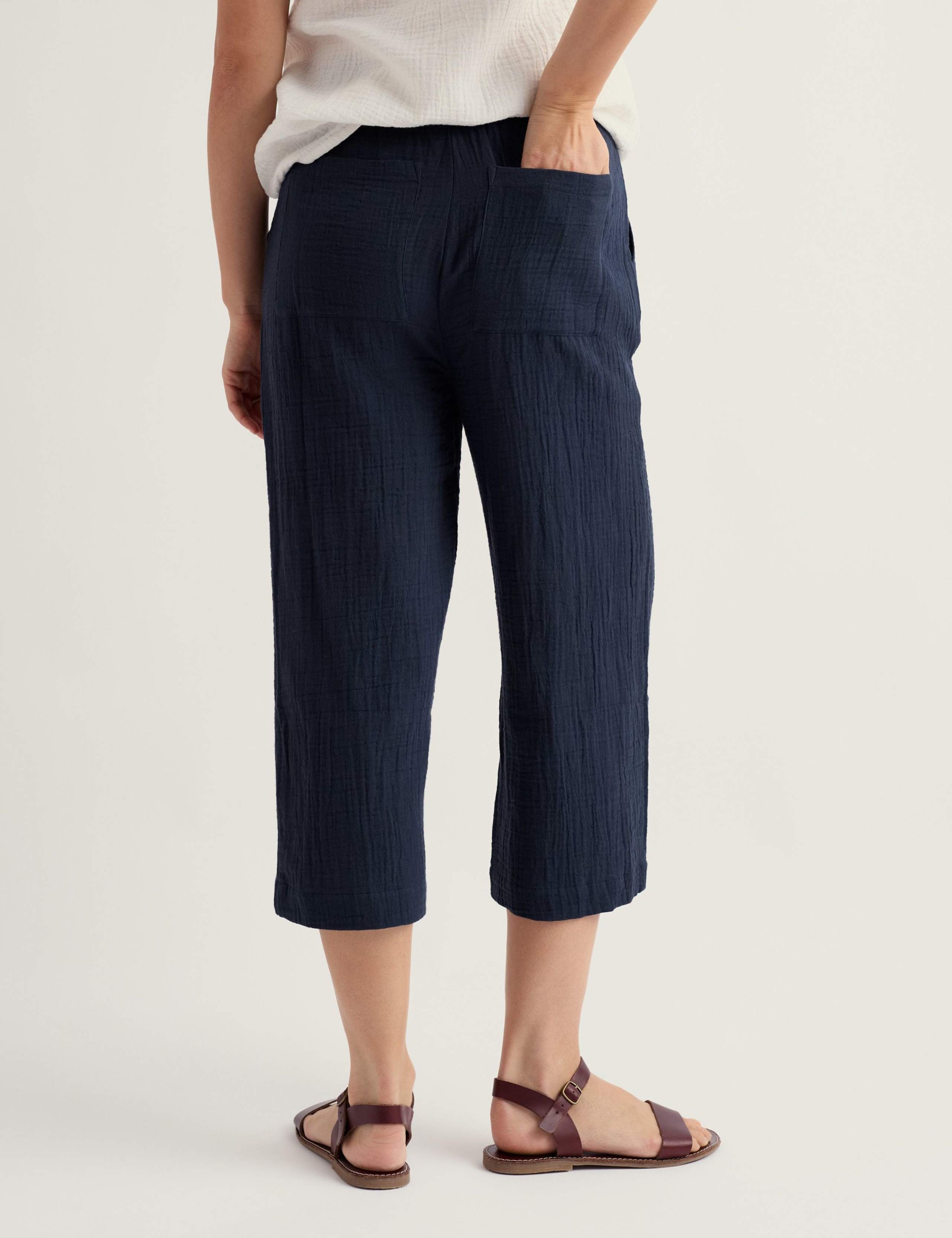 Pure Cotton Wide Leg Cropped Culottes 4 of 5