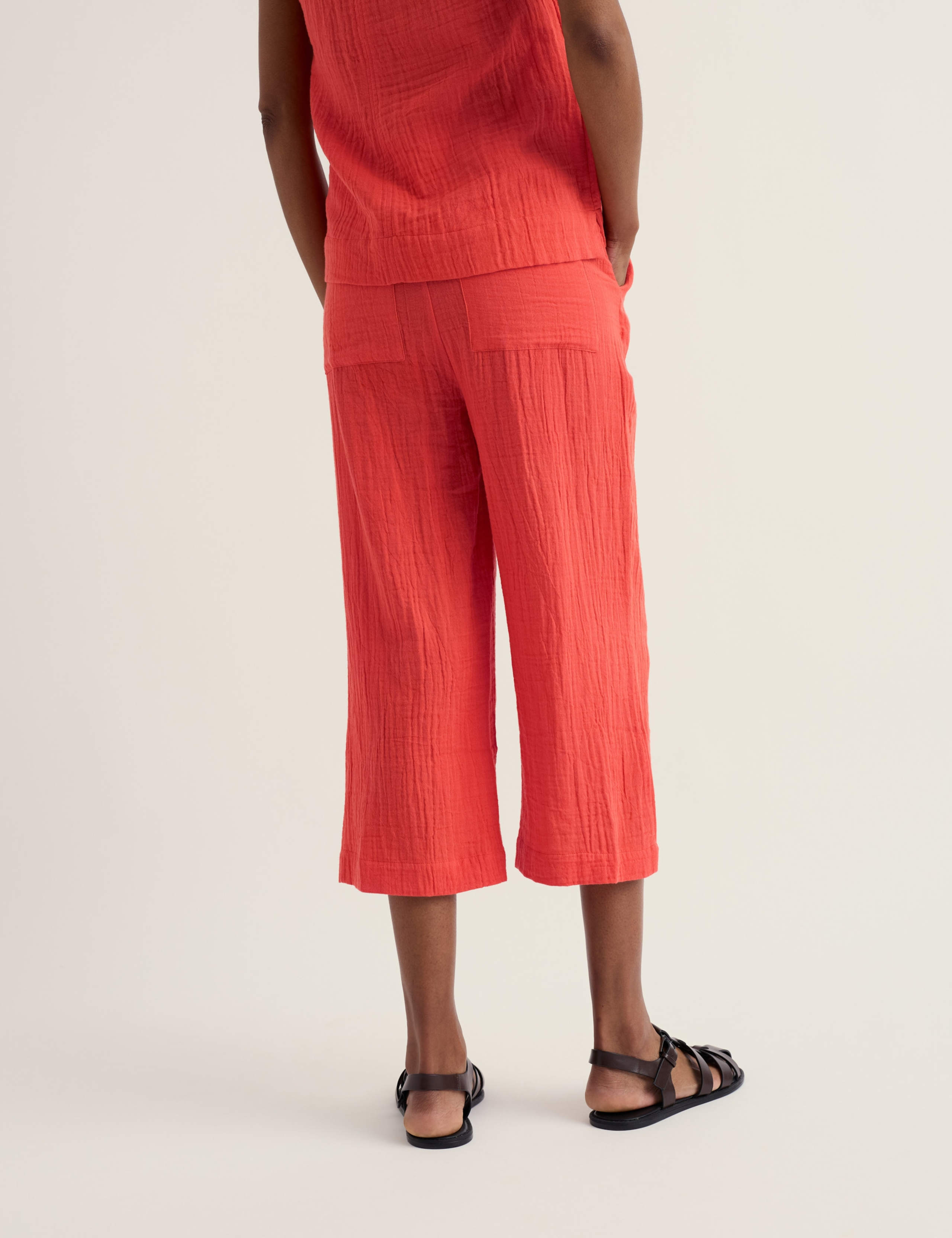 Pure Cotton Wide Leg Cropped Culottes 4 of 5