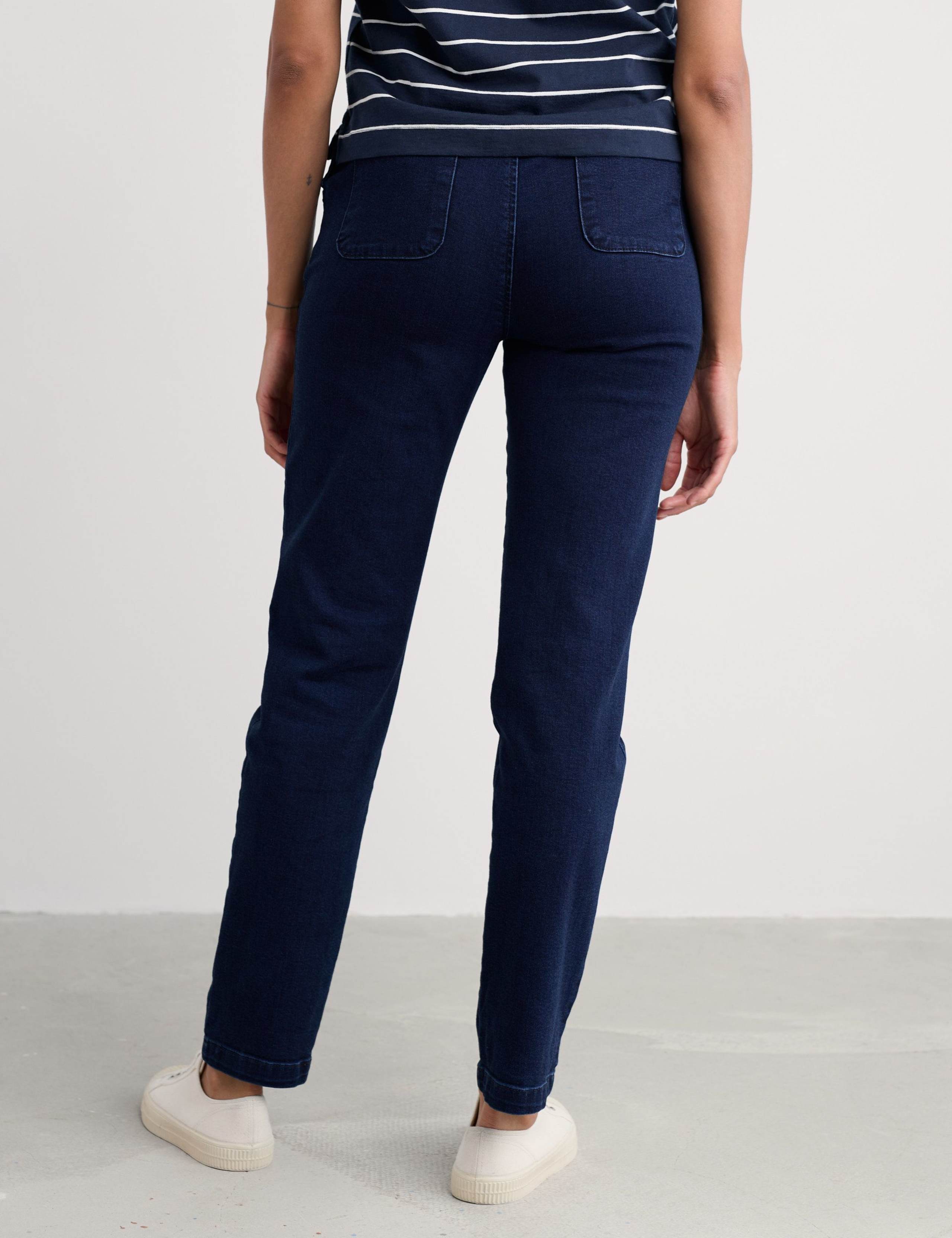 Cotton Rich Tapered Ankle Grazer Trousers 4 of 5