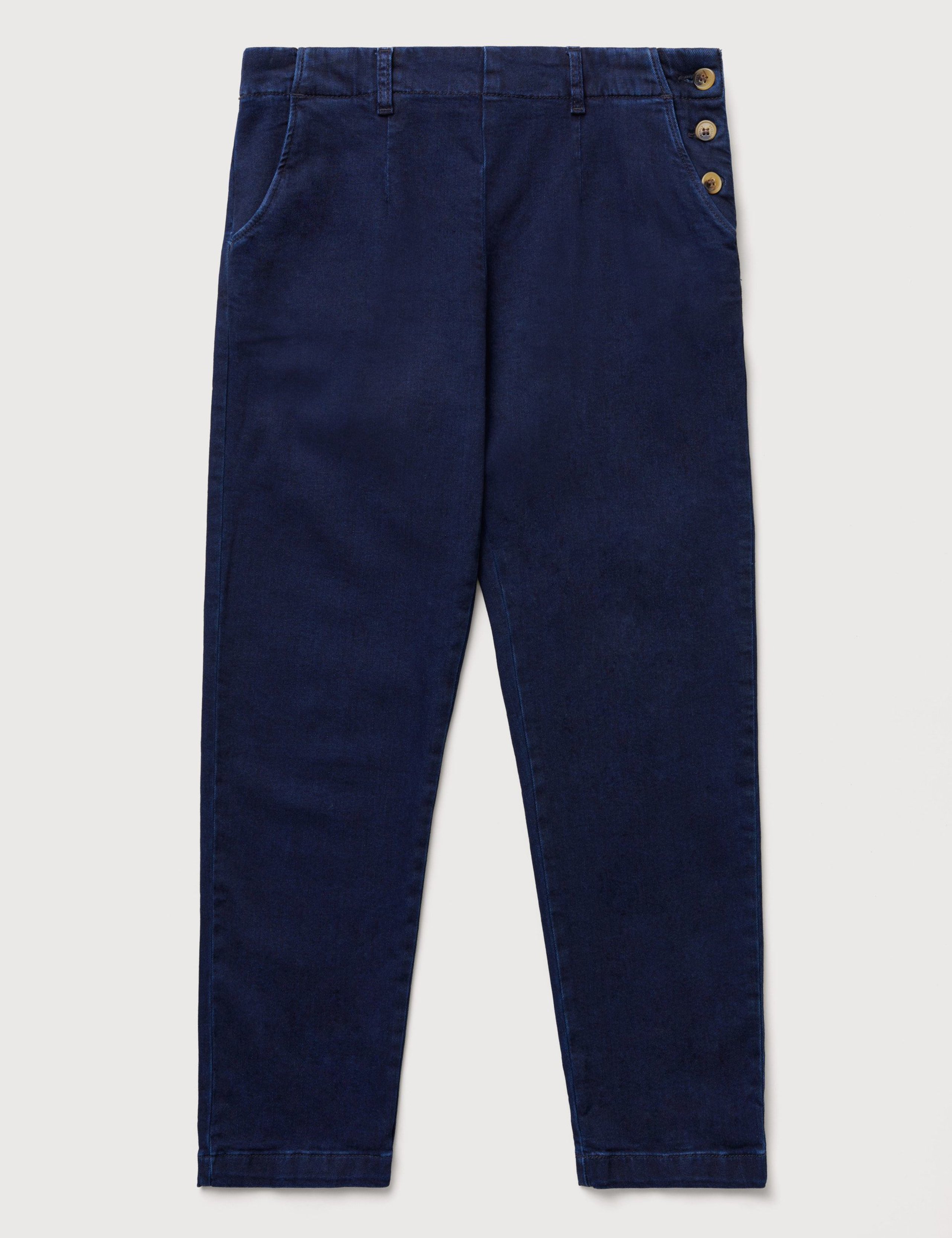 Cotton Rich Tapered Ankle Grazer Trousers 2 of 5