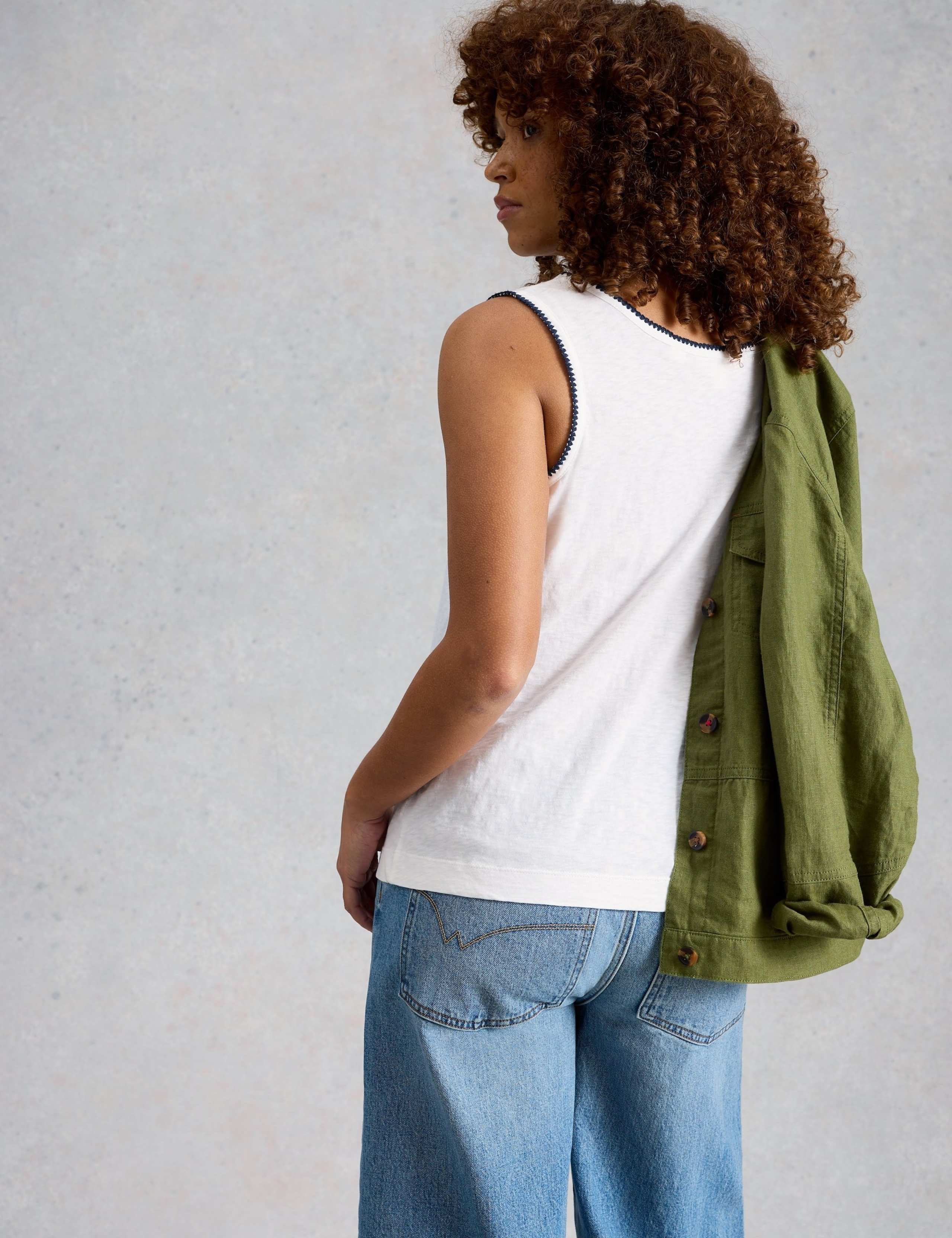 Pure Cotton Scoop Neck Vest 3 of 6